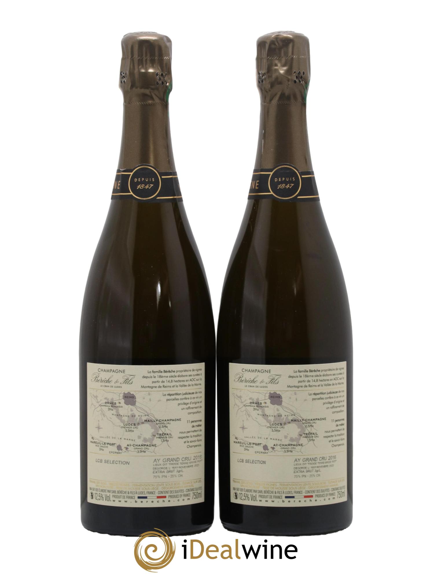 Aÿ Grand Cru Extra-Brut Bérêche et Fils 2016 - Lot de 2 bouteilles - 1