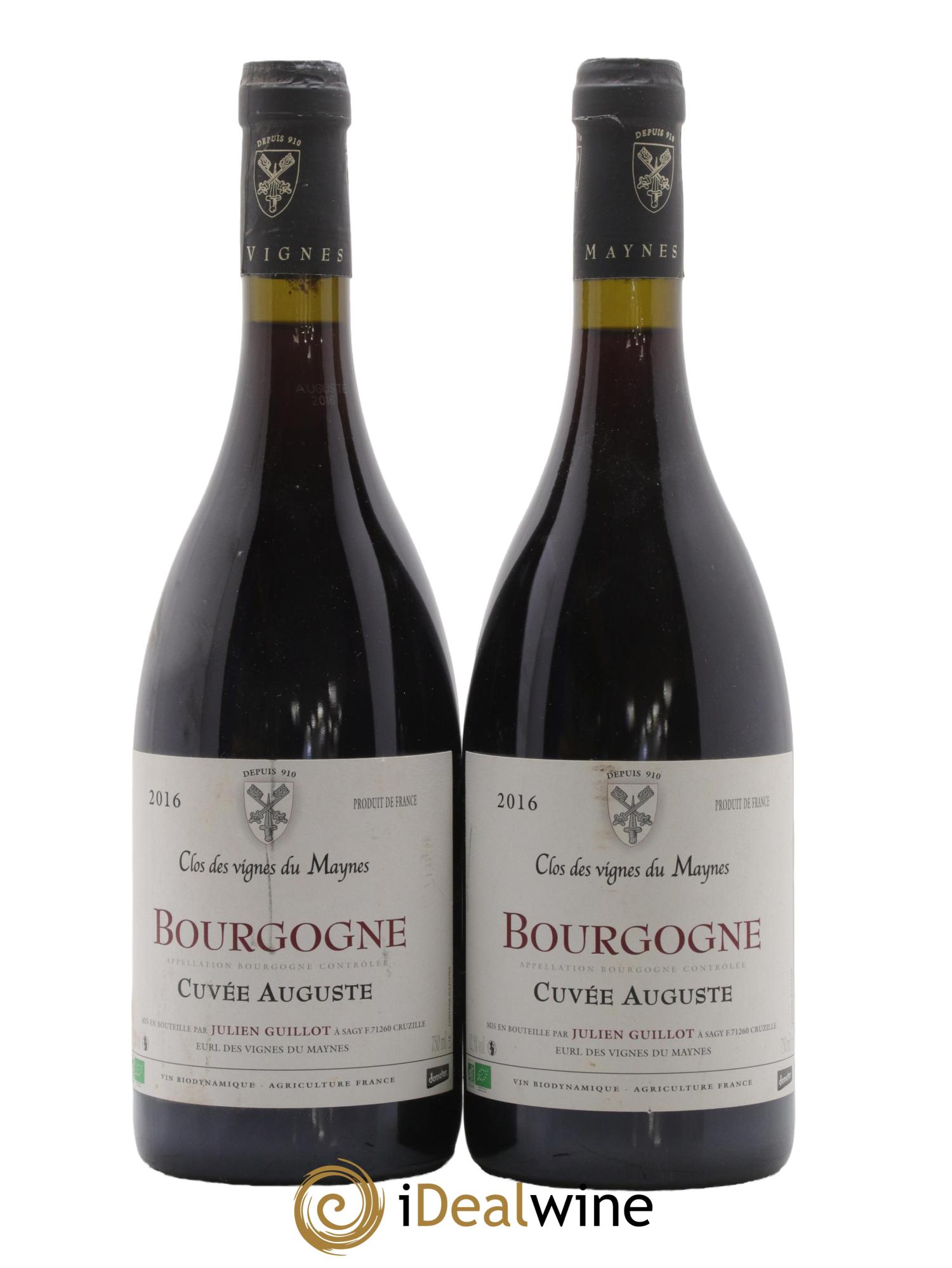 Bourgogne Cuvée Auguste Les Vignes du Maynes 2016 - Lot de 2 bouteilles - 0