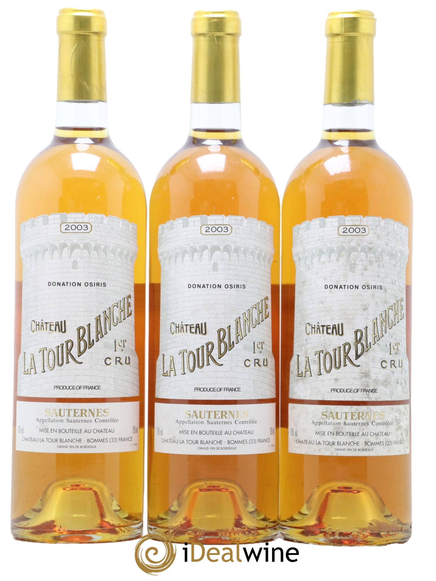 Château la Tour Blanche 1er Grand Cru Classé 2003 - Lotto di 3 bottiglie - 0