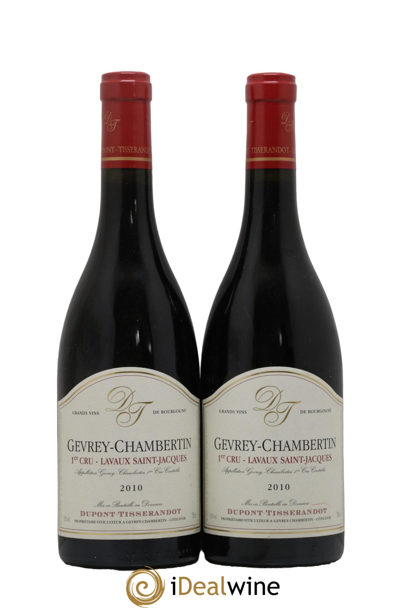 Gevrey-Chambertin 1er Cru Lavaux Saint-Jacques Dupont-Tisserandot (Domaine) 2010 - Posten von 2 Flaschen - 0