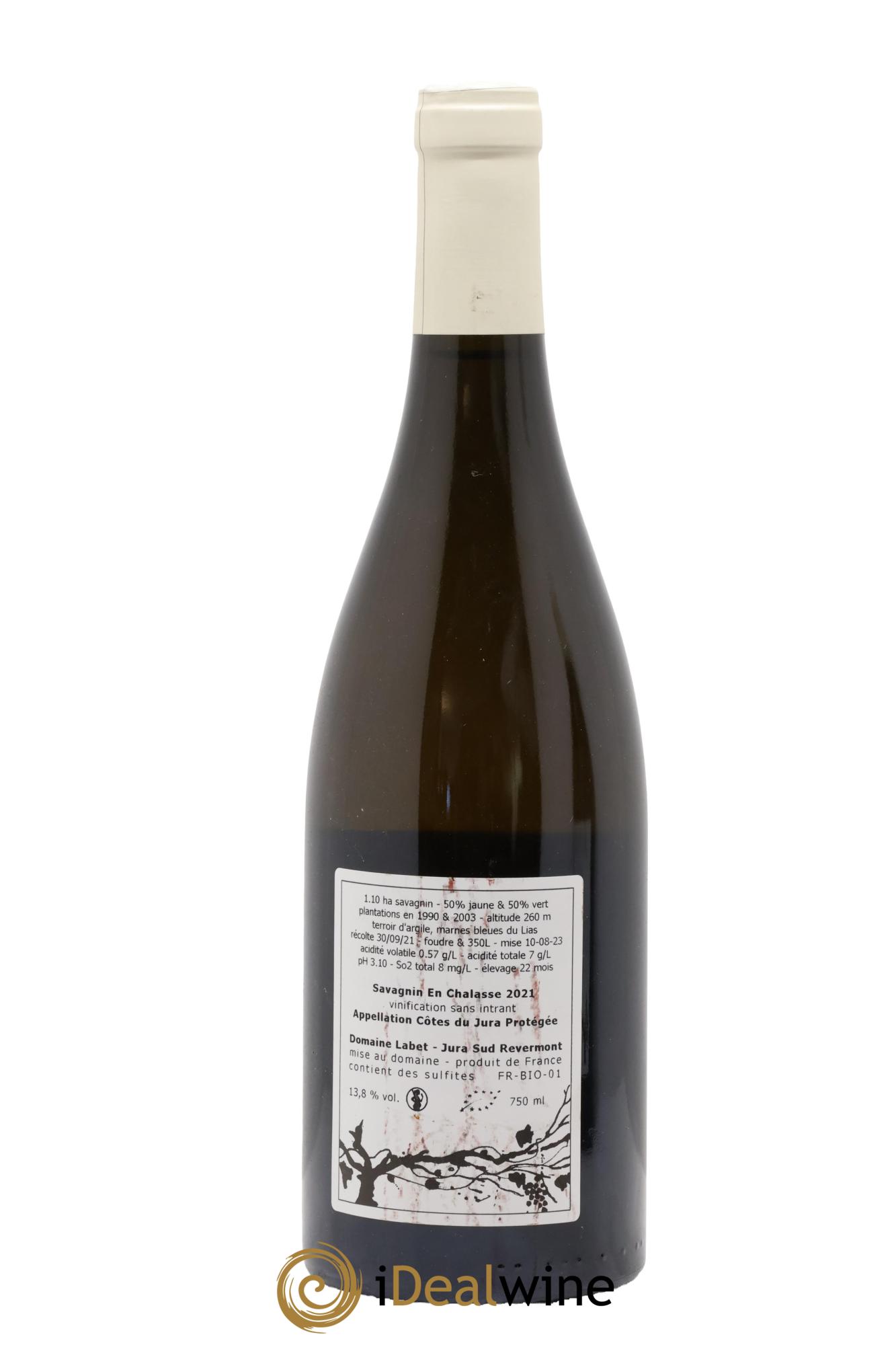 Côtes du Jura Fleur de Savagnin En Chalasse Romain - Julien - Charline Labet 2021 - Lot de 1 bouteille - 1