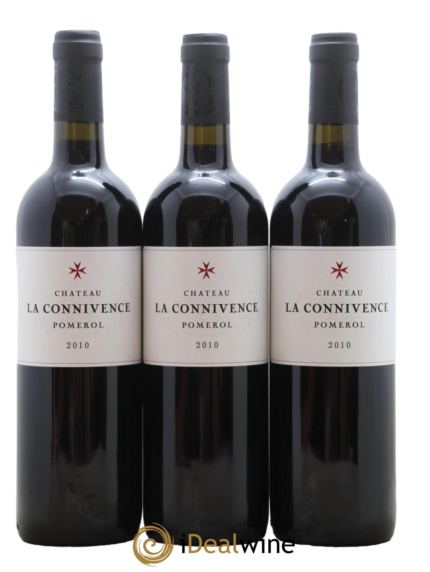 Pomerol Chateau La Connivence 2010 - Lot de 3 bouteilles - 0