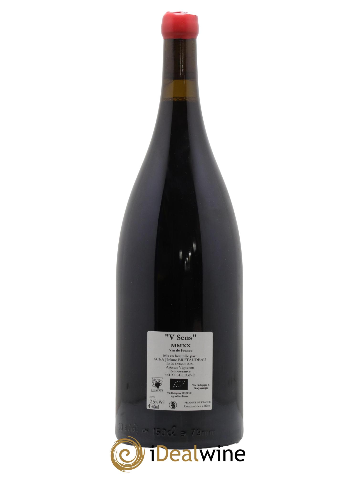 Vin de France V Sens Jérôme Bretaudeau - Domaine de Bellevue 2020 - Lot de 1 magnum - 1