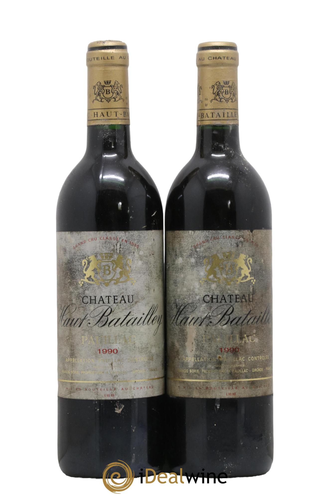 Château Haut Batailley 5ème Grand Cru Classé 1990 - Lot de 2 bouteilles - 0