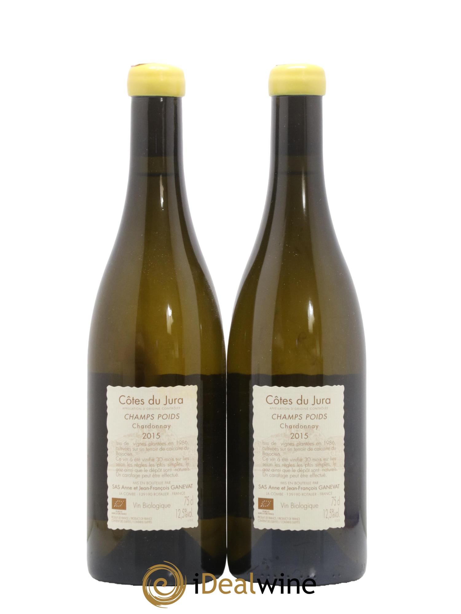 Côtes du Jura Champs Poids Anne et Jean François Ganevat 2015 - Lot de 2 bouteilles - 1