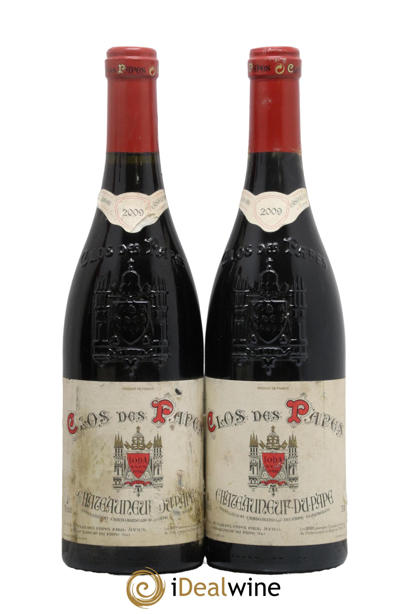 Châteauneuf-du-Pape Clos des Papes - Paul Avril 2009 - Lot de 2 bouteilles - 0
