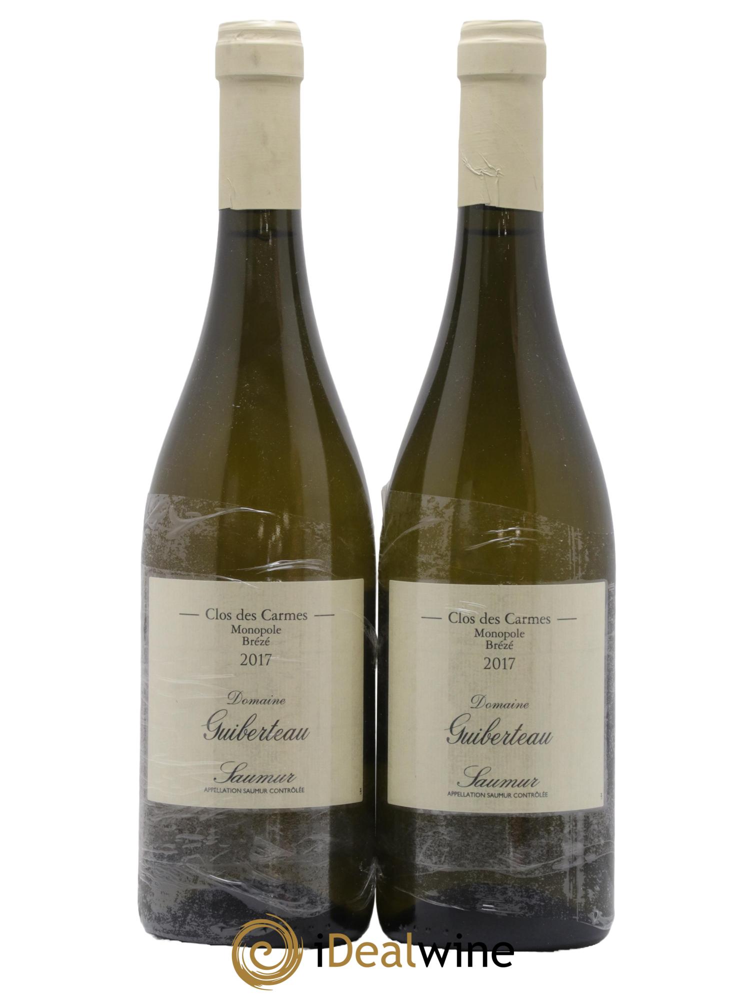 Saumur Brézé Clos des Carmes Domaine Guiberteau 2017 - Posten von 2 Flaschen - 0