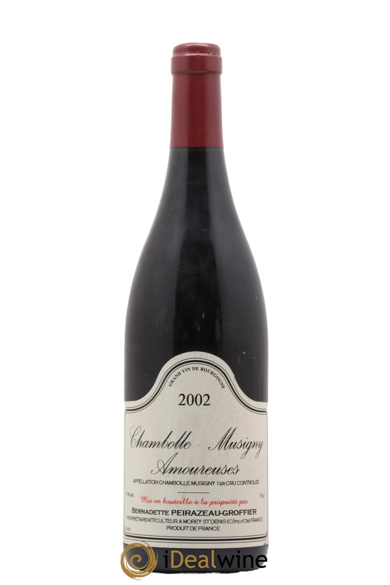 Chambolle-Musigny 1er Cru Les Amoureuses Peirazeau Groffier 2002 - Lot de 1 bouteille - 0