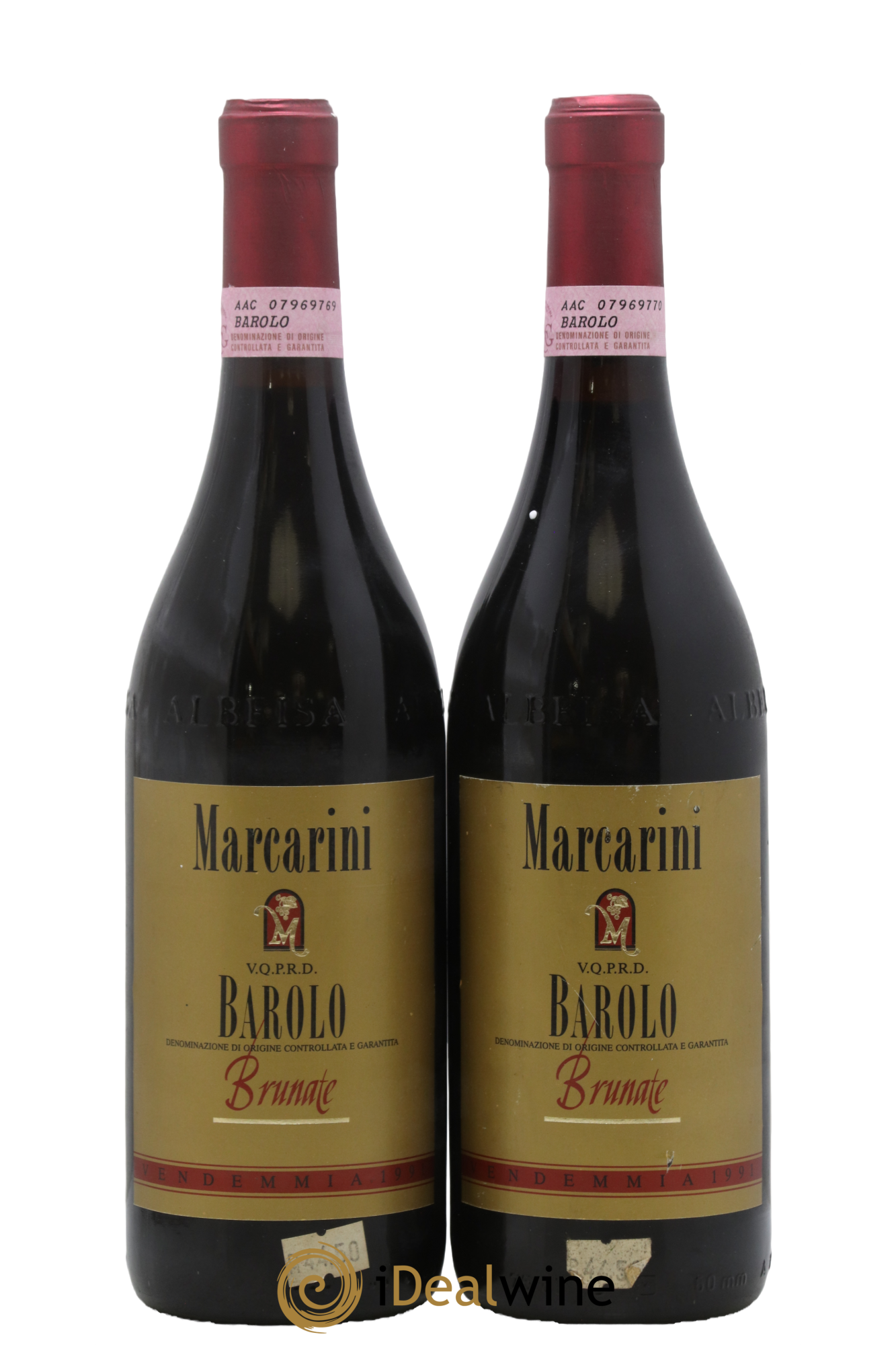 Barolo DOCG Brunate Marcarini 1991 - Lot de 2 bouteilles - 0