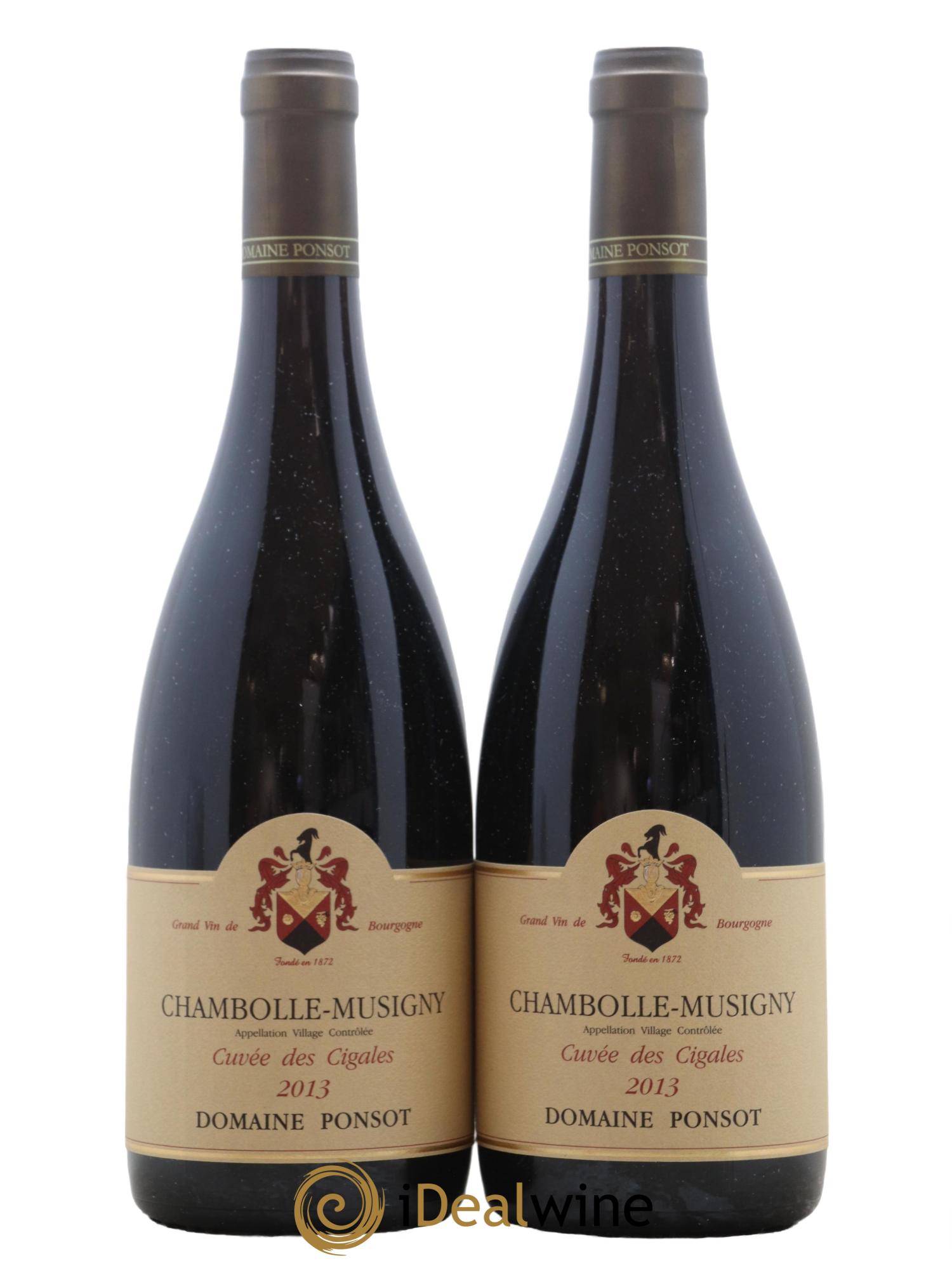Chambolle-Musigny Cuvée des Cigales Ponsot (Domaine) 2013 - Lot de 2 bouteilles - 0