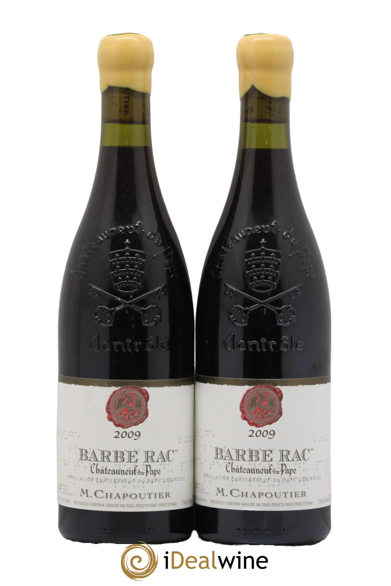 Châteauneuf-du-Pape Barbe Rac Chapoutier 2009 - Lotto di 2 bottiglie - 0