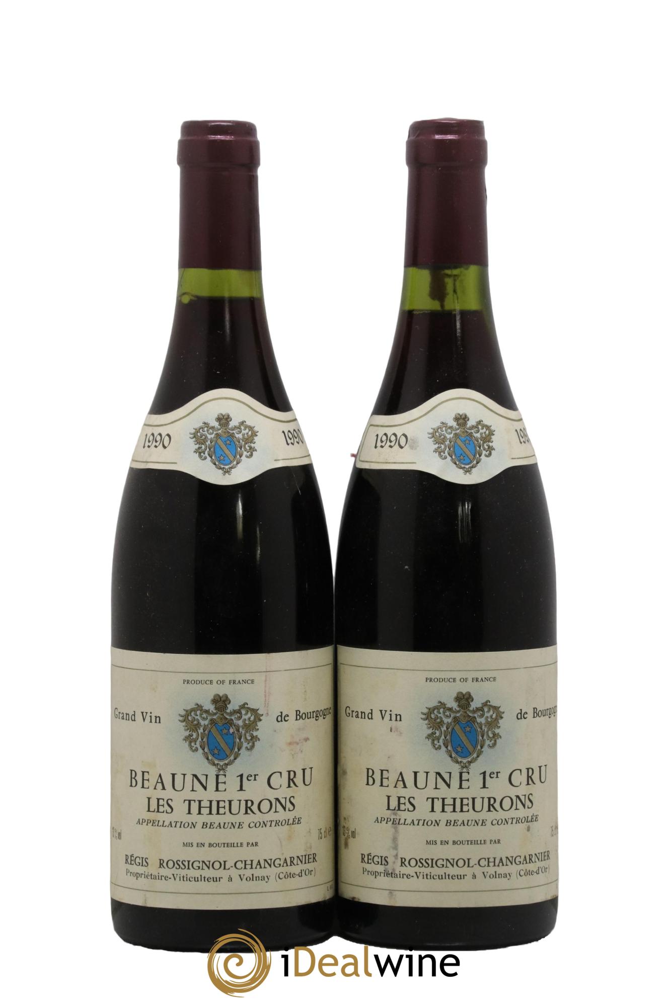 Beaune 1er Cru Les Theurons Rossignol-Changarnier 1990 - Lot de 2 bouteilles - 0