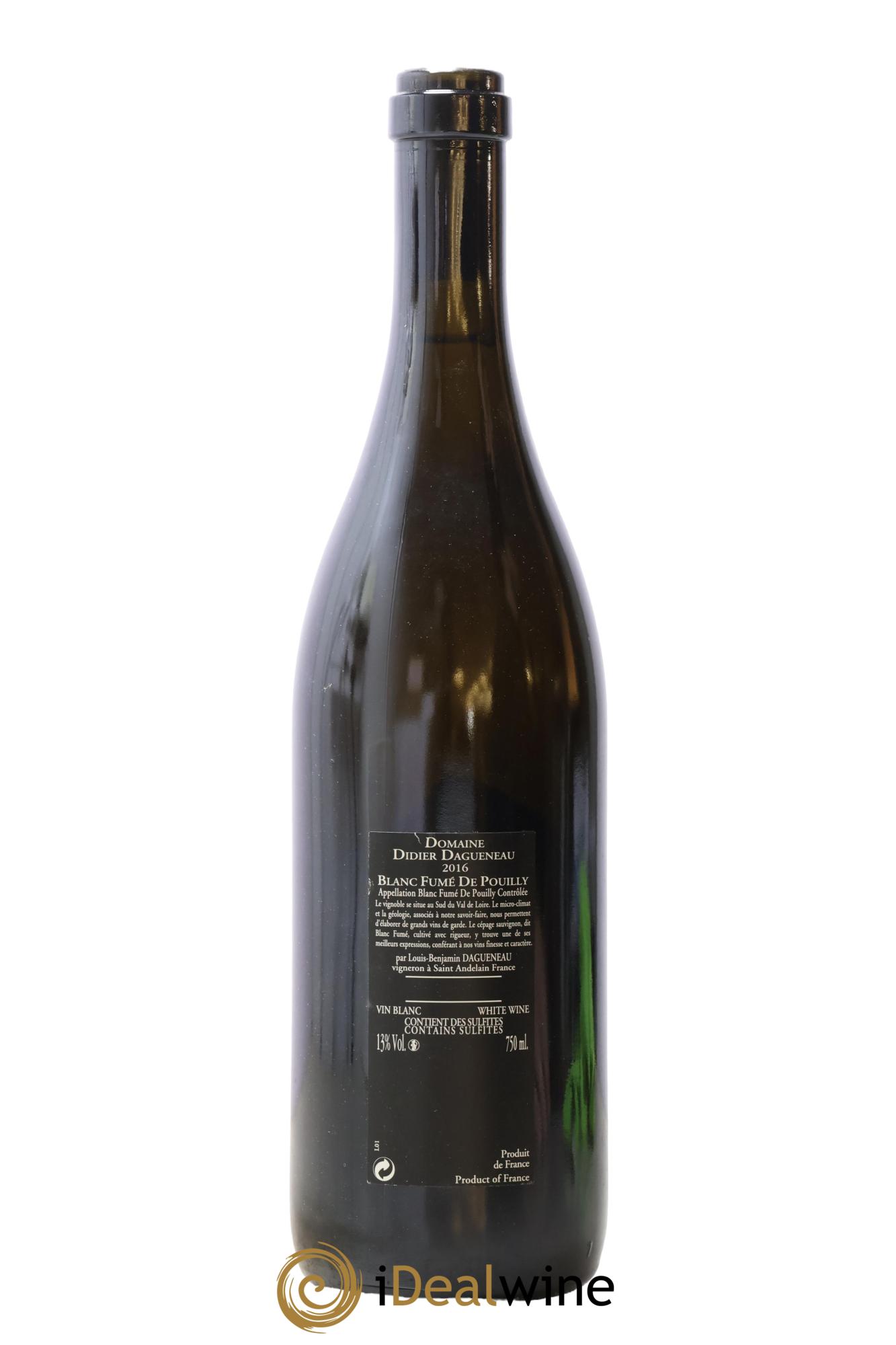 Vin de France (anciennement Pouilly-Fumé) Silex Dagueneau (Domaine Didier - Louis-Benjamin) 2016 - Lot de 1 bouteille - 1