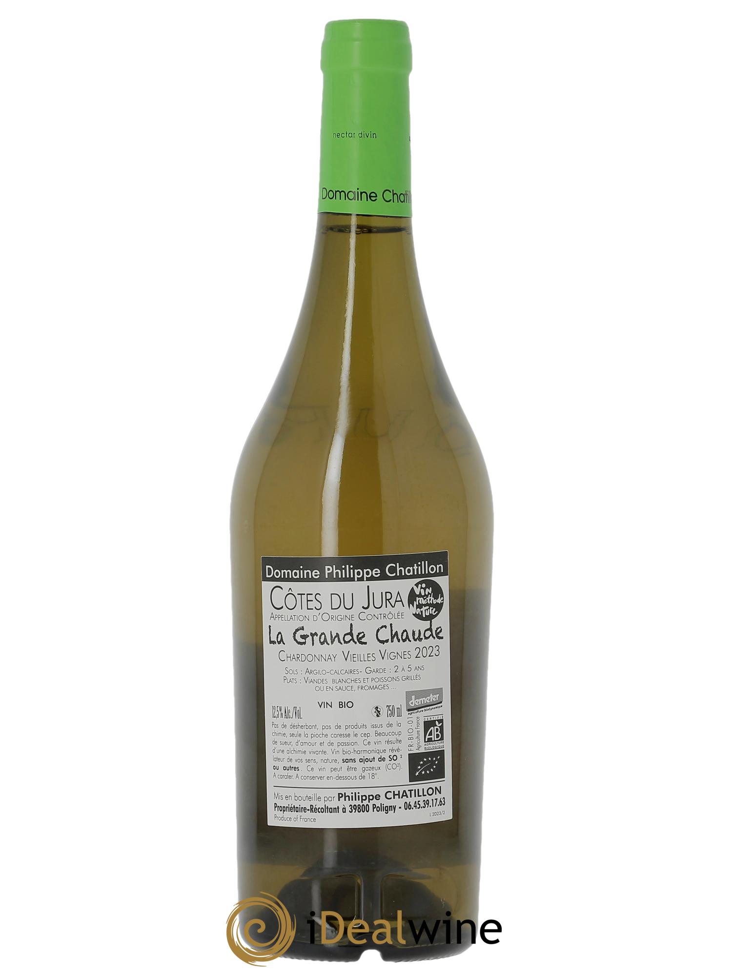 Côtes du Jura La Grande Chaude Philippe Chatillon 2023 - Lot de 1 bouteille - 1