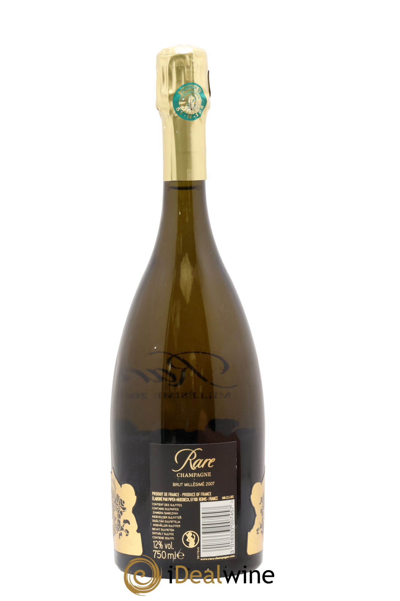 Rare Piper Heidsieck 2007 - Lot de 1 bouteille - 1