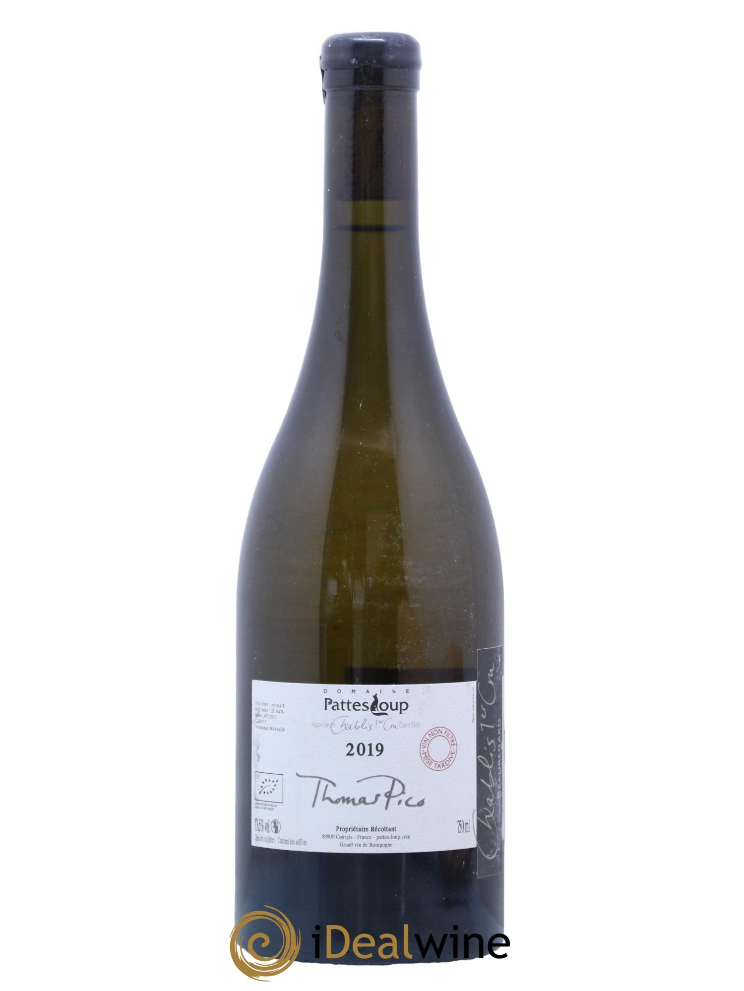 Chablis 1er Cru Beauregard Pattes Loup (Domaine)  2019 - Posten von 1 Flasche - 2