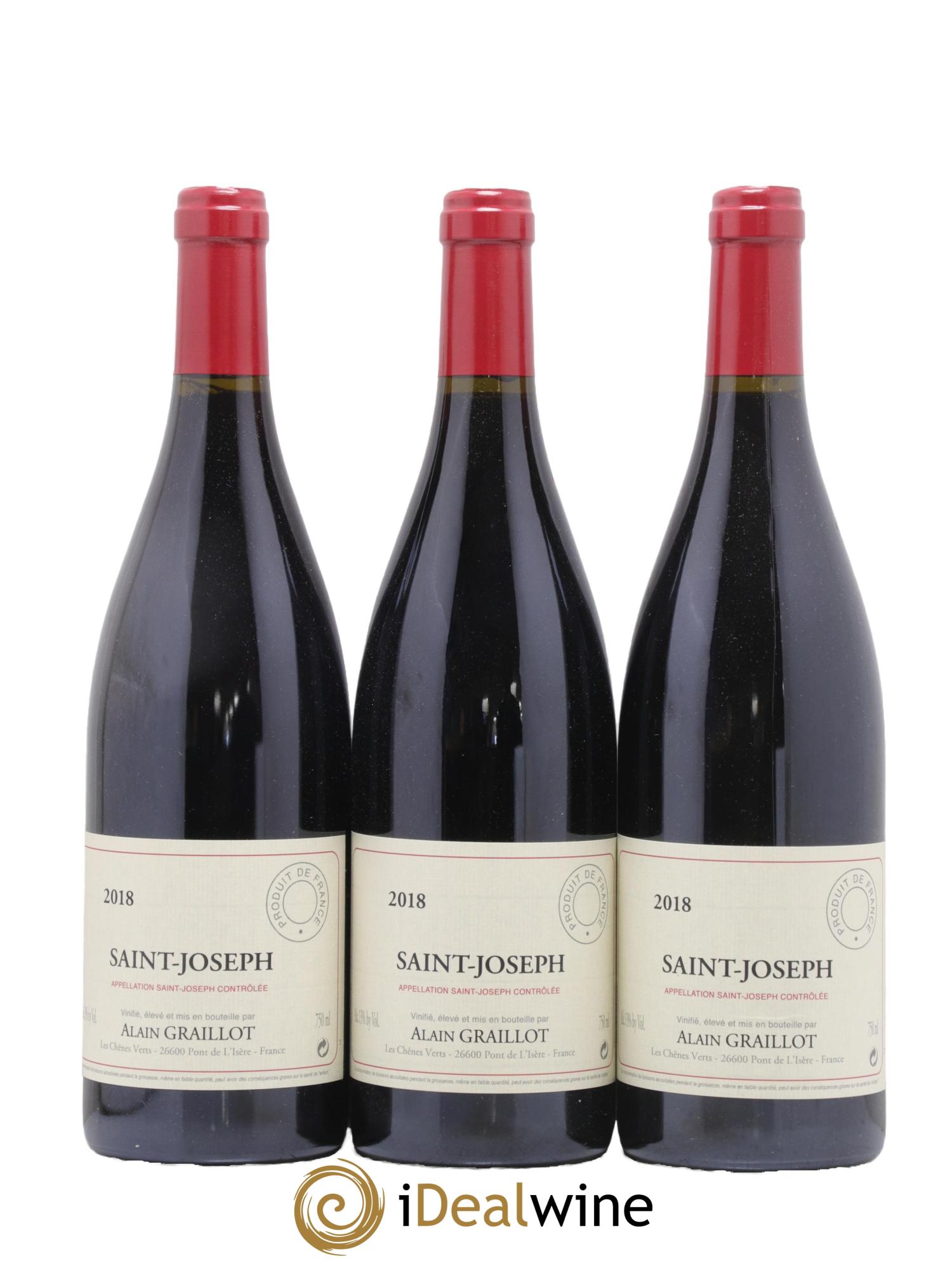 Saint-Joseph Domaine Graillot 2018 - Lotto di 3 bottiglie - 0