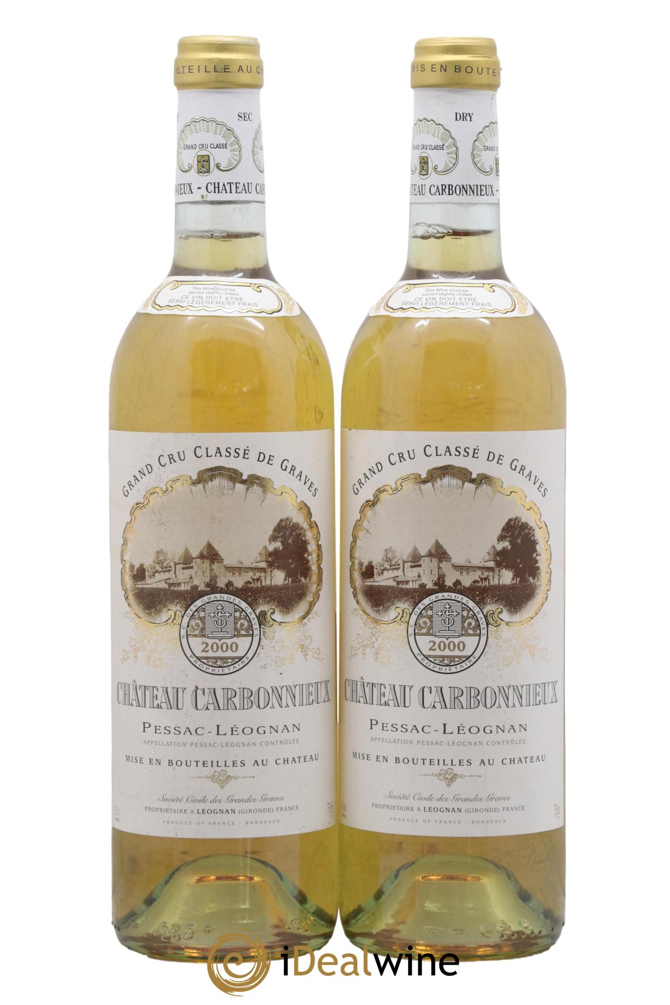 Château Carbonnieux Cru Classé de Graves 2000 - Lot de 2 bouteilles - 0
