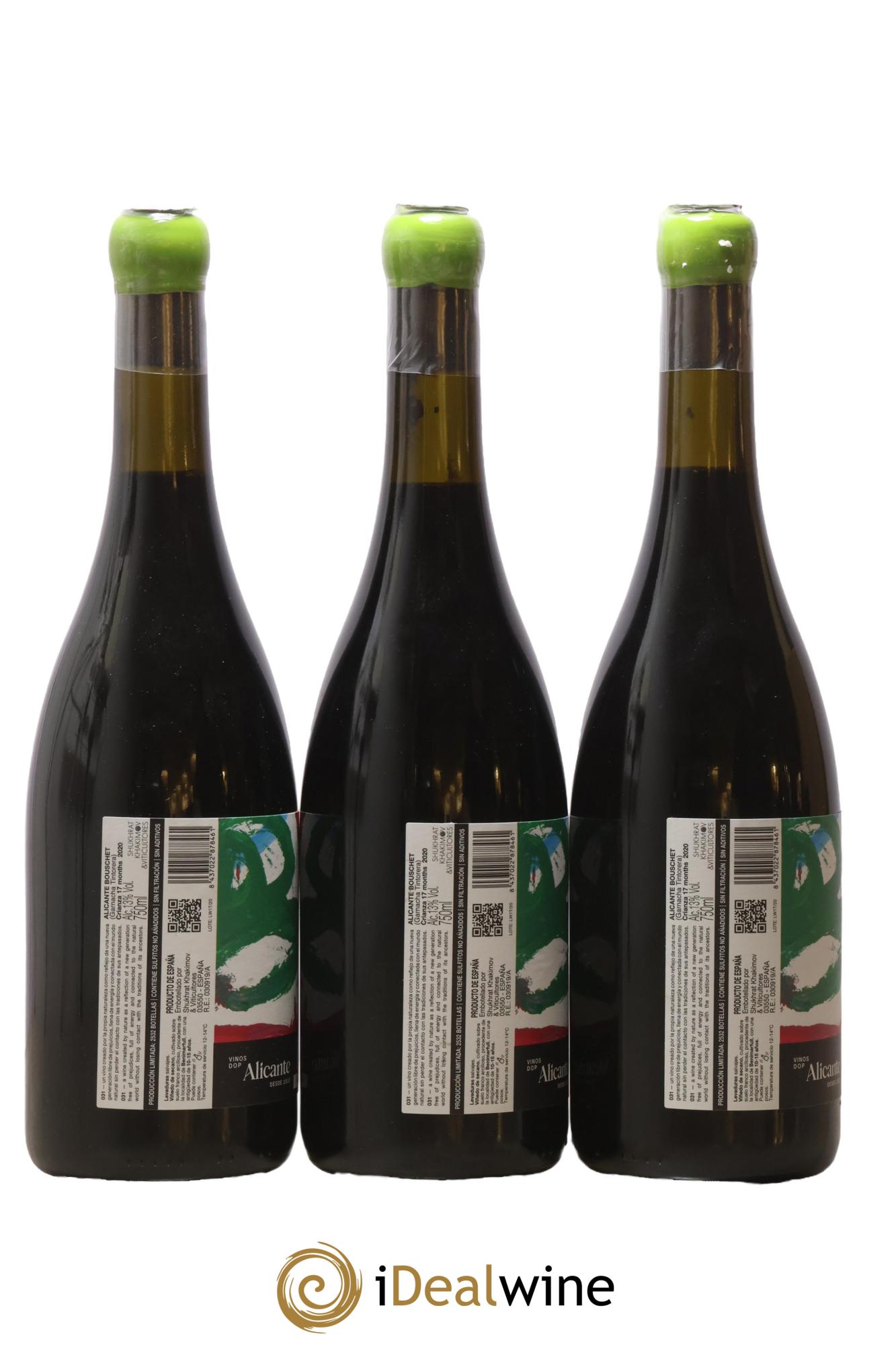 Espagne Alicante Bouschet 031 Shukhrat Khakimov 2020 - Lot of 3 bottles - 1