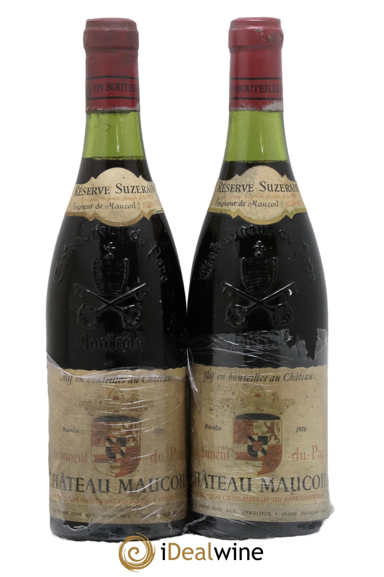 Châteauneuf-du-Pape Réserve Suzeraine Château Maucoil 1976 - Lot de 2 bouteilles - 0