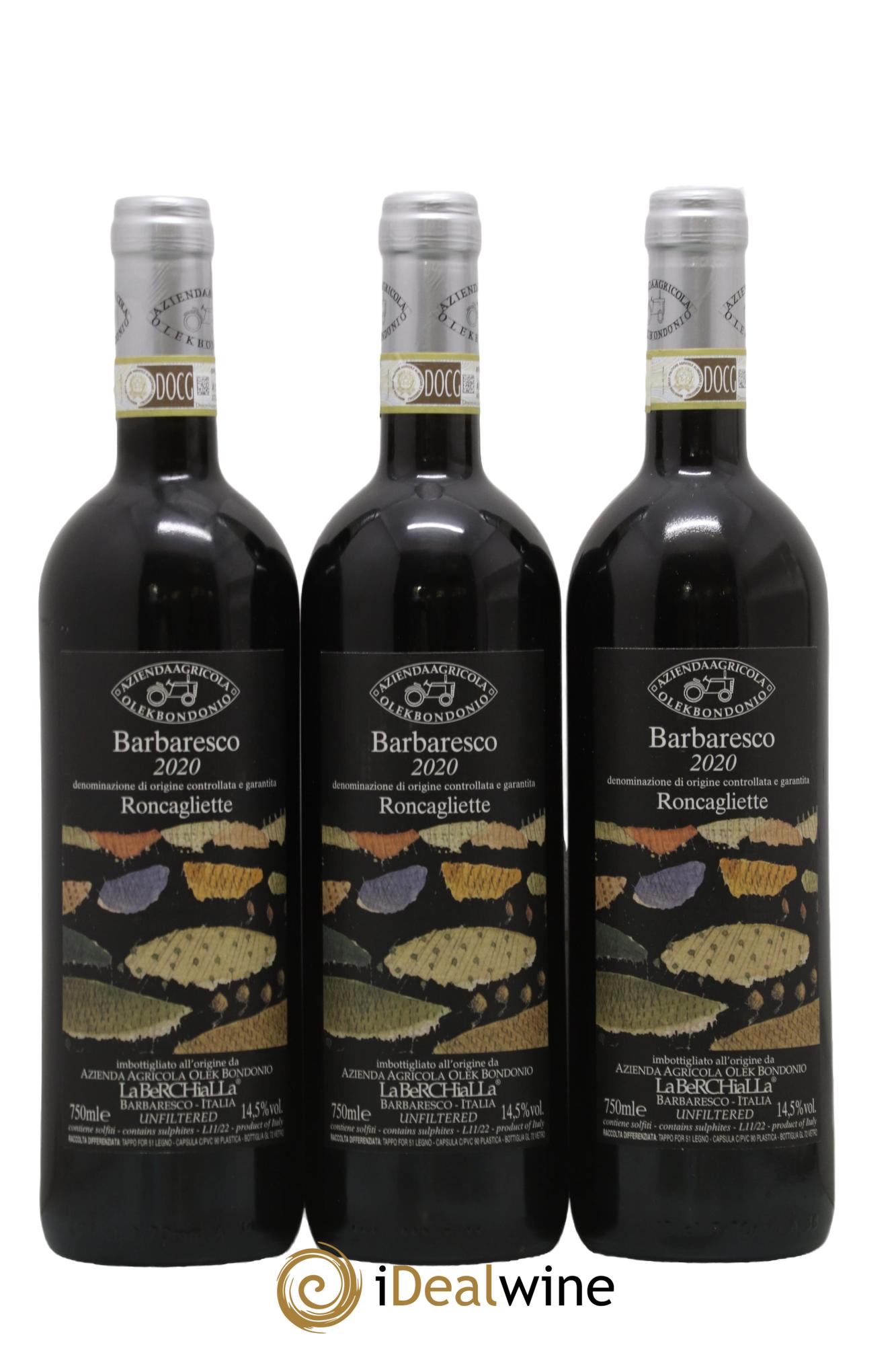 Barbaresco DOCG Roncagliette Olek Bondonio 2020 - Lotto di 3 bottiglie - 0