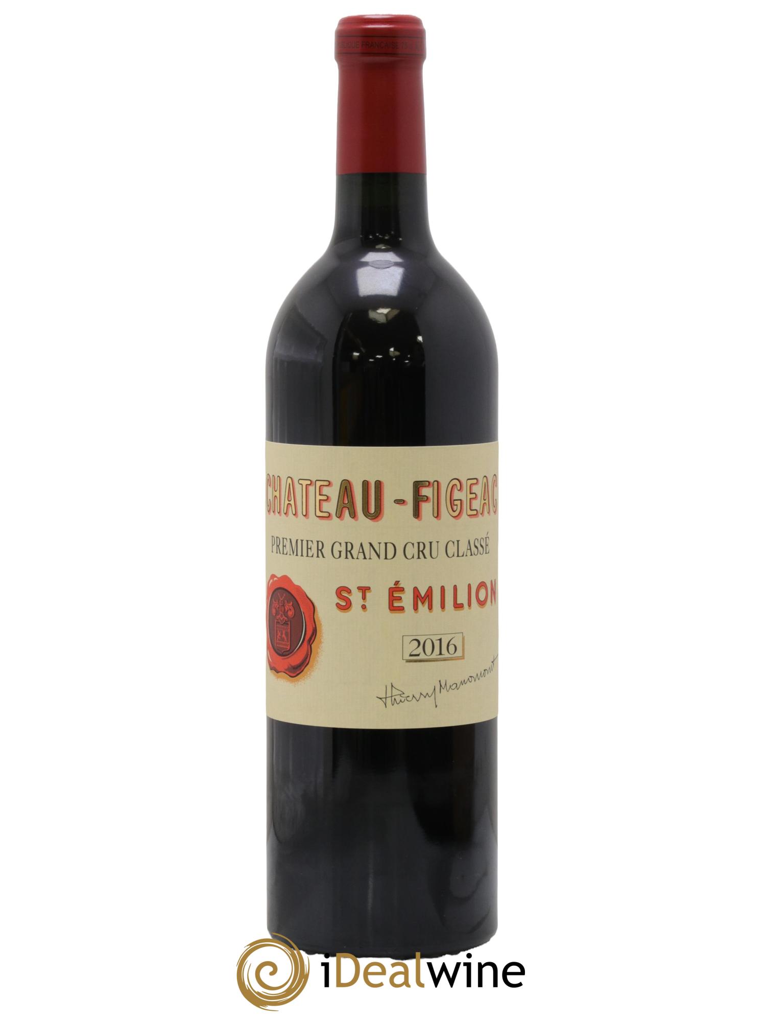 Château Figeac 1er Grand Cru Classé A 2016 - Lot de 1 bouteille - 0