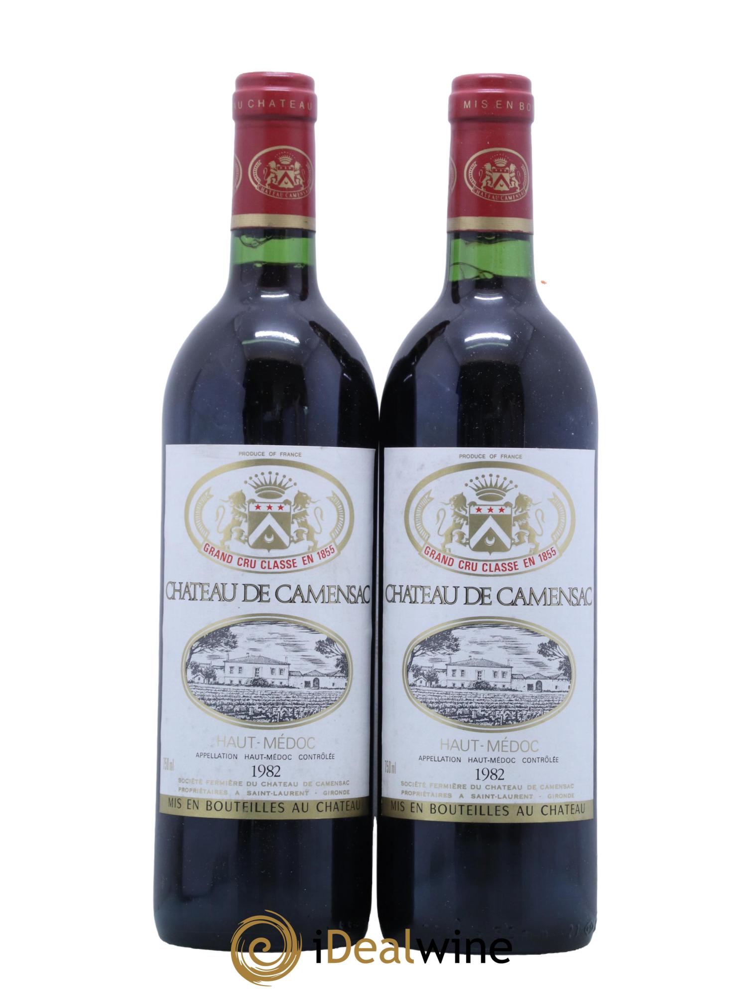 Château Camensac 5ème Grand Cru Classé 1982 - Lot de 2 bouteilles - 0