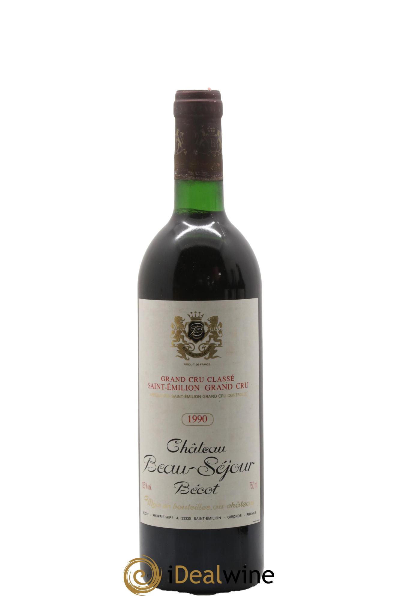 Château Beau-Séjour Bécot 1er Grand Cru Classé B 1990 - Lot de 1 bouteille - 0