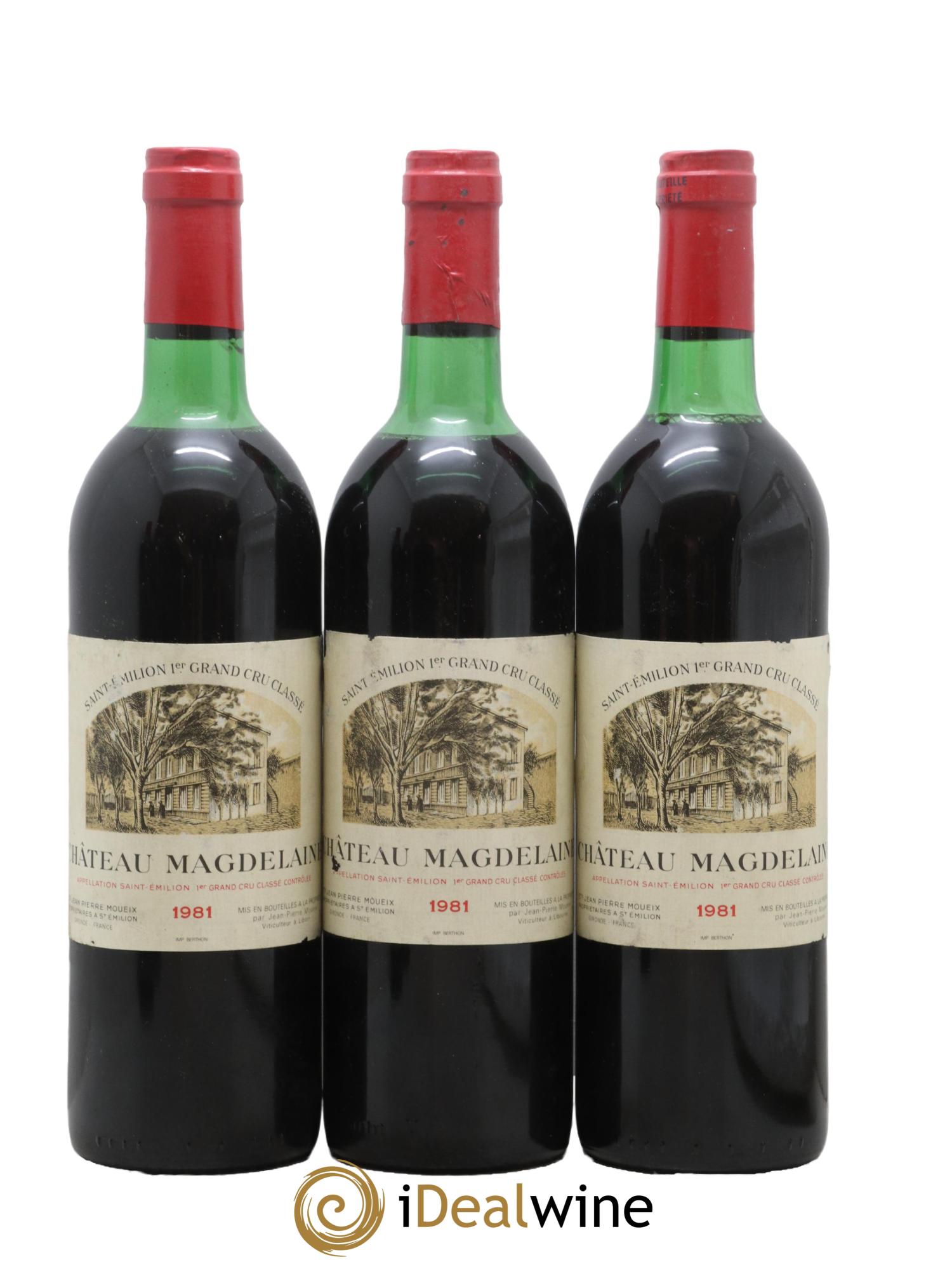 Château Magdelaine 1981 - Lot de 3 bouteilles - 0