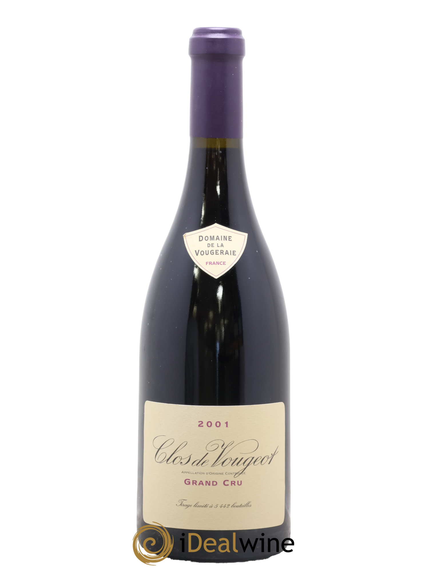 Clos de Vougeot Grand Cru La Vougeraie 2001 - Lot de 1 bouteille - 0