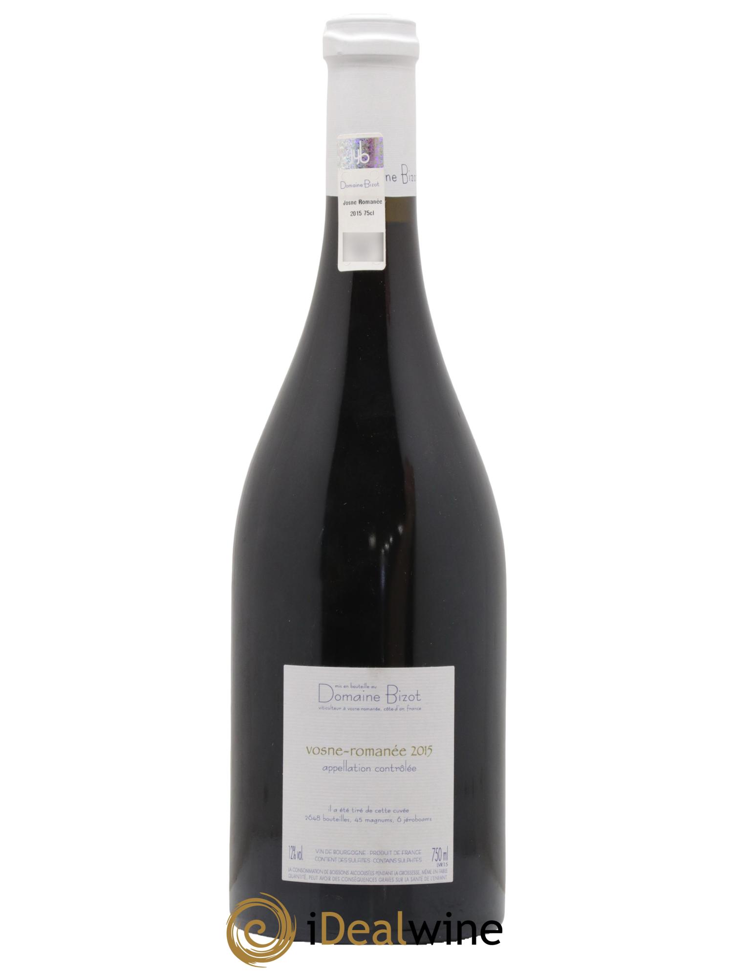 Vosne-Romanée Bizot (Domaine)  2015 - Lotto di 1 bottiglia - 1