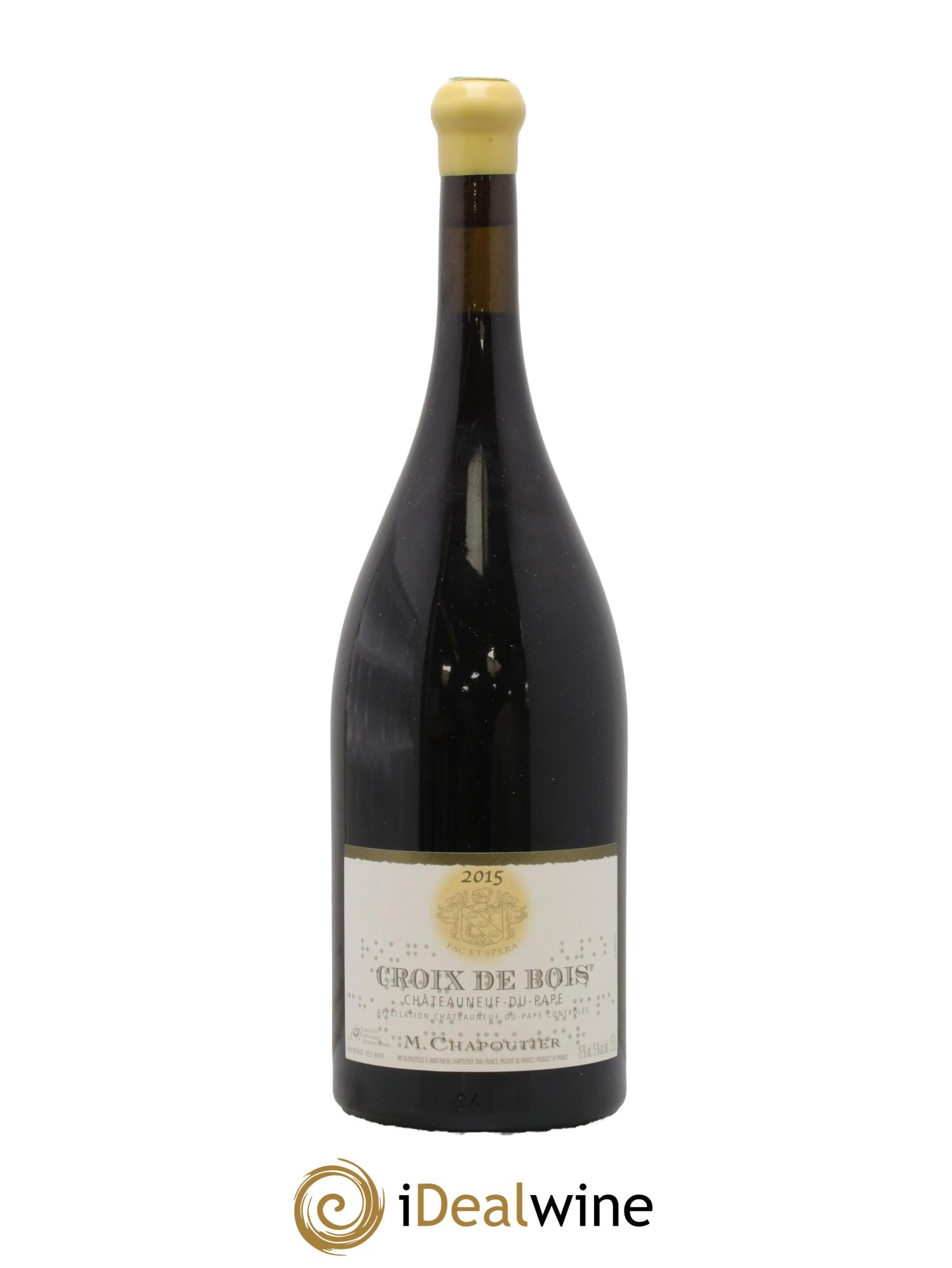 Châteauneuf-du-Pape Croix de Bois Chapoutier 2015 - Lot of 1 magnum - 1