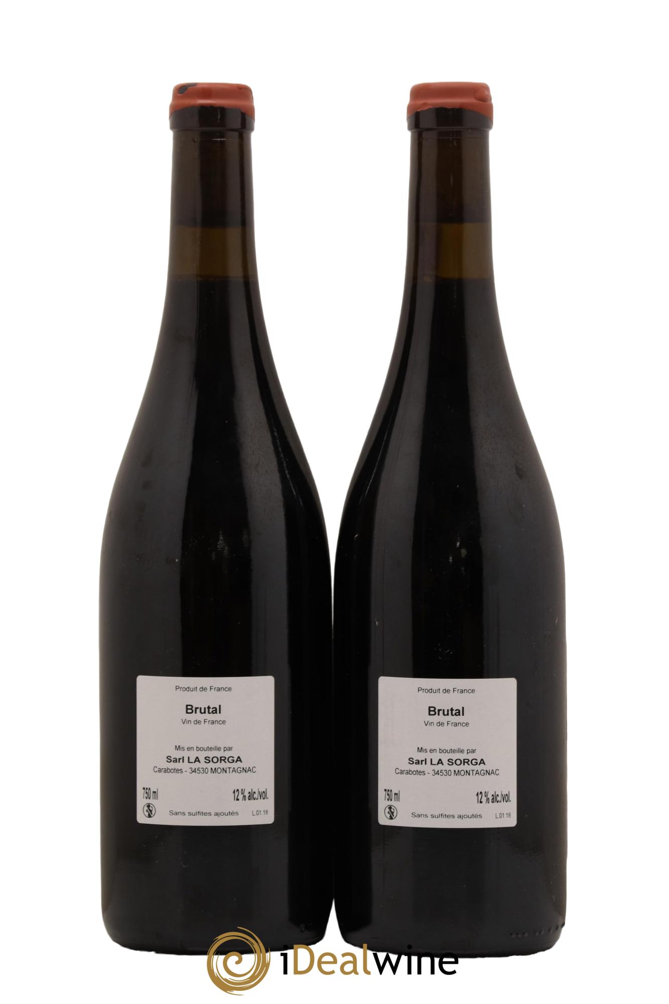 Vin de France Brutal La Sorga Anthony Tortul 2018 - Lot de 2 bouteilles - 1