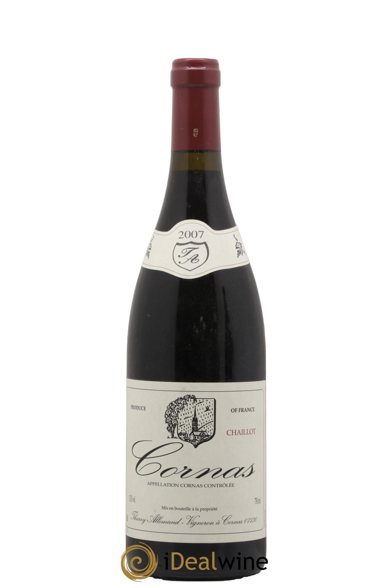 Cornas Chaillot Thierry Allemand 2007 - Lotto di 1 bottiglia - 0