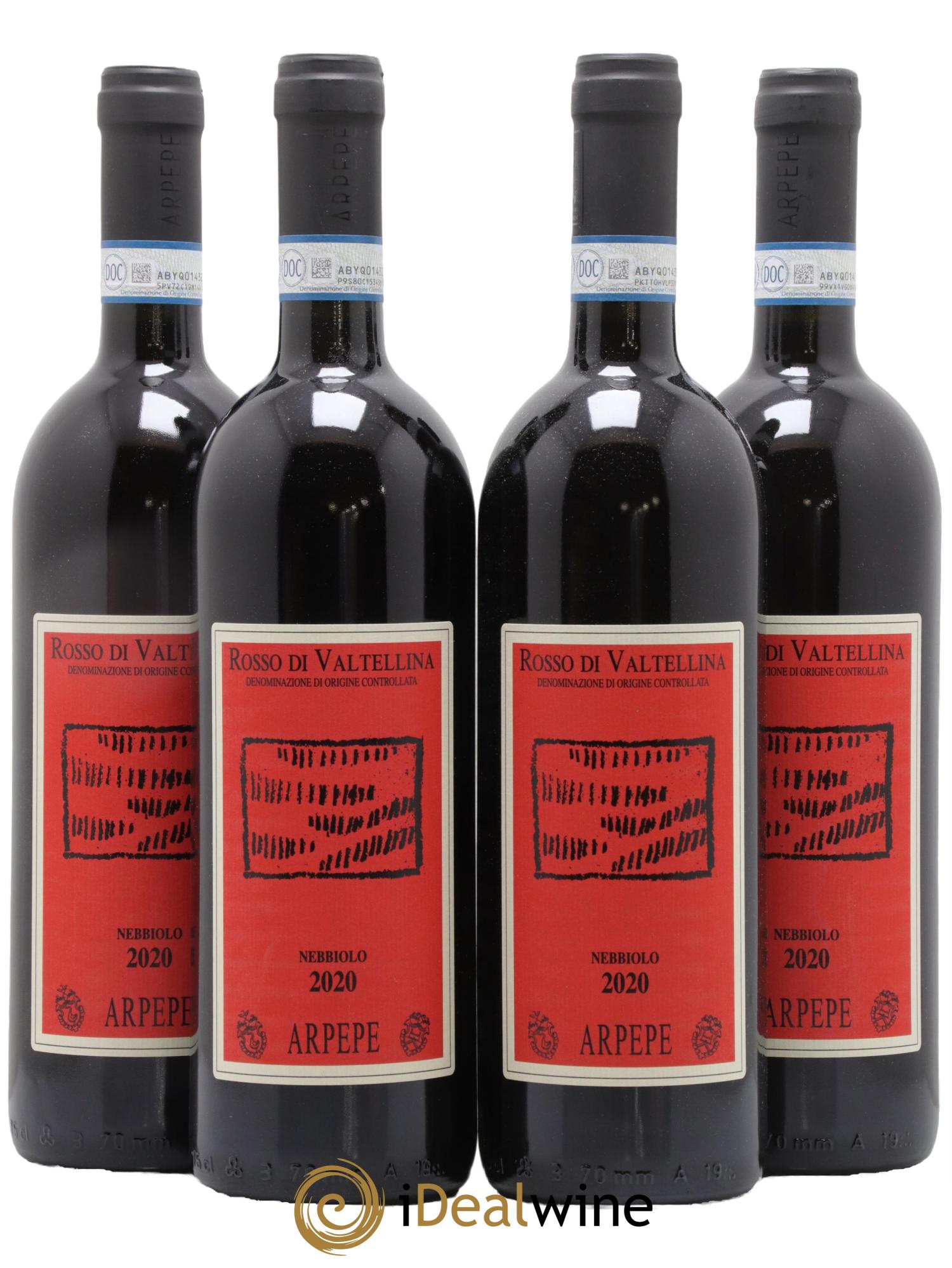 Rosso di Valtellina DOC Ar.Pe.Pe. 2020 - Lot de 4 bouteilles - 0