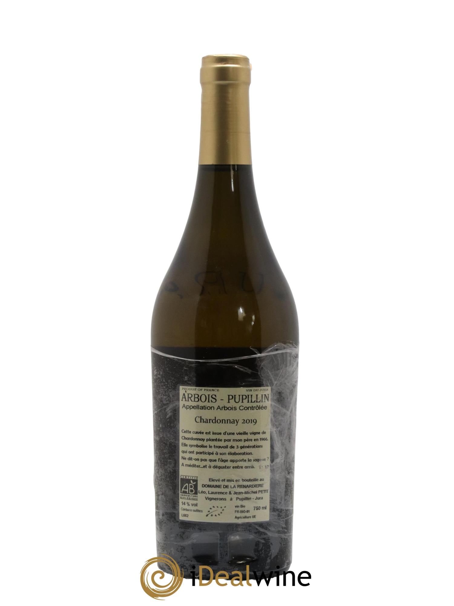 Arbois Vignes de 1966 Domaine de la Renardière 2019 - Lot de 1 bouteille - 1
