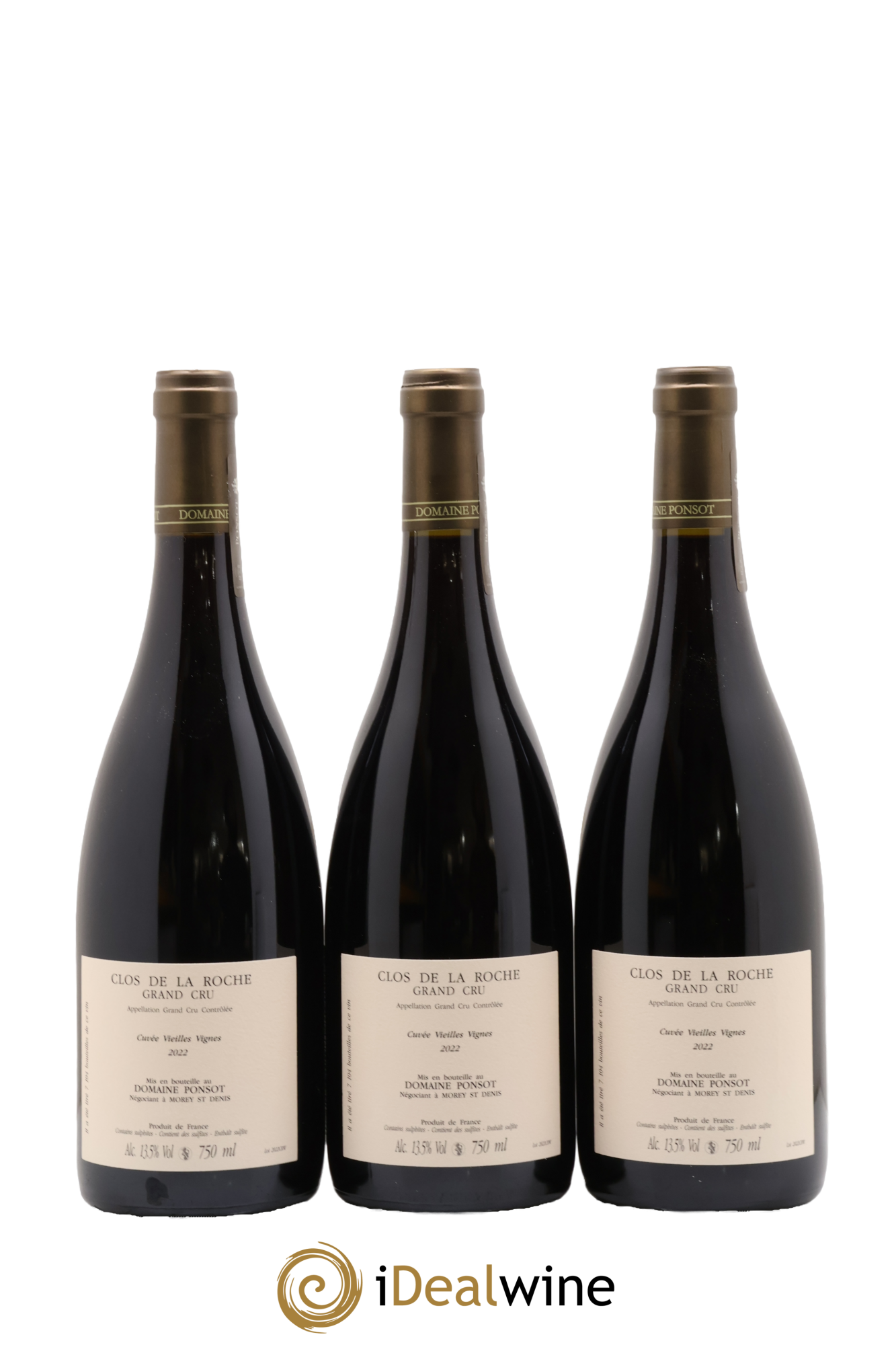 Clos de la Roche Grand Cru Vieilles Vignes Ponsot (Domaine) 2022 - Lot of 6 bottles - 4