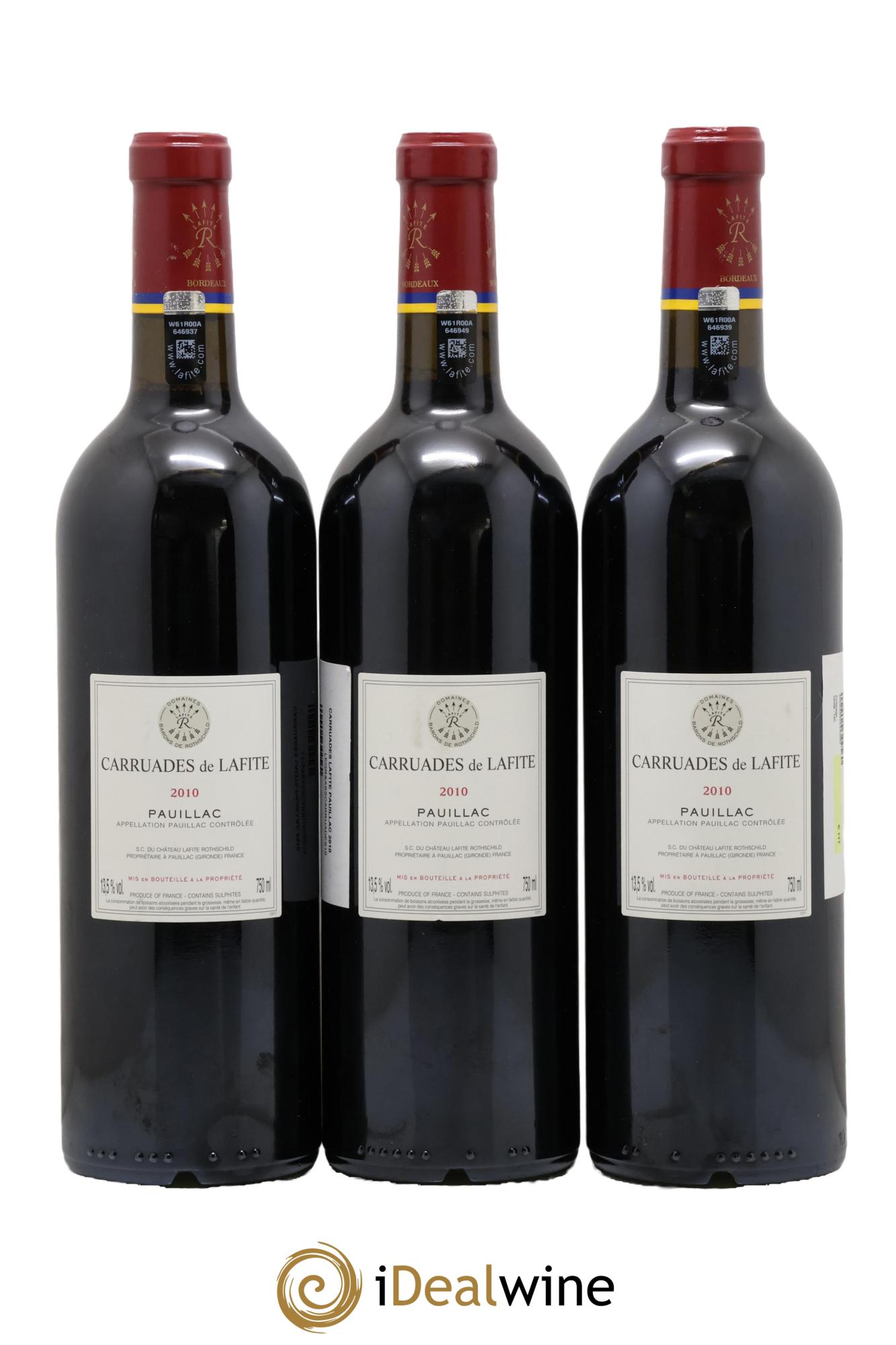 Carruades de Lafite Rothschild Second Vin 2010 - Posten von 3 Flaschen - 1