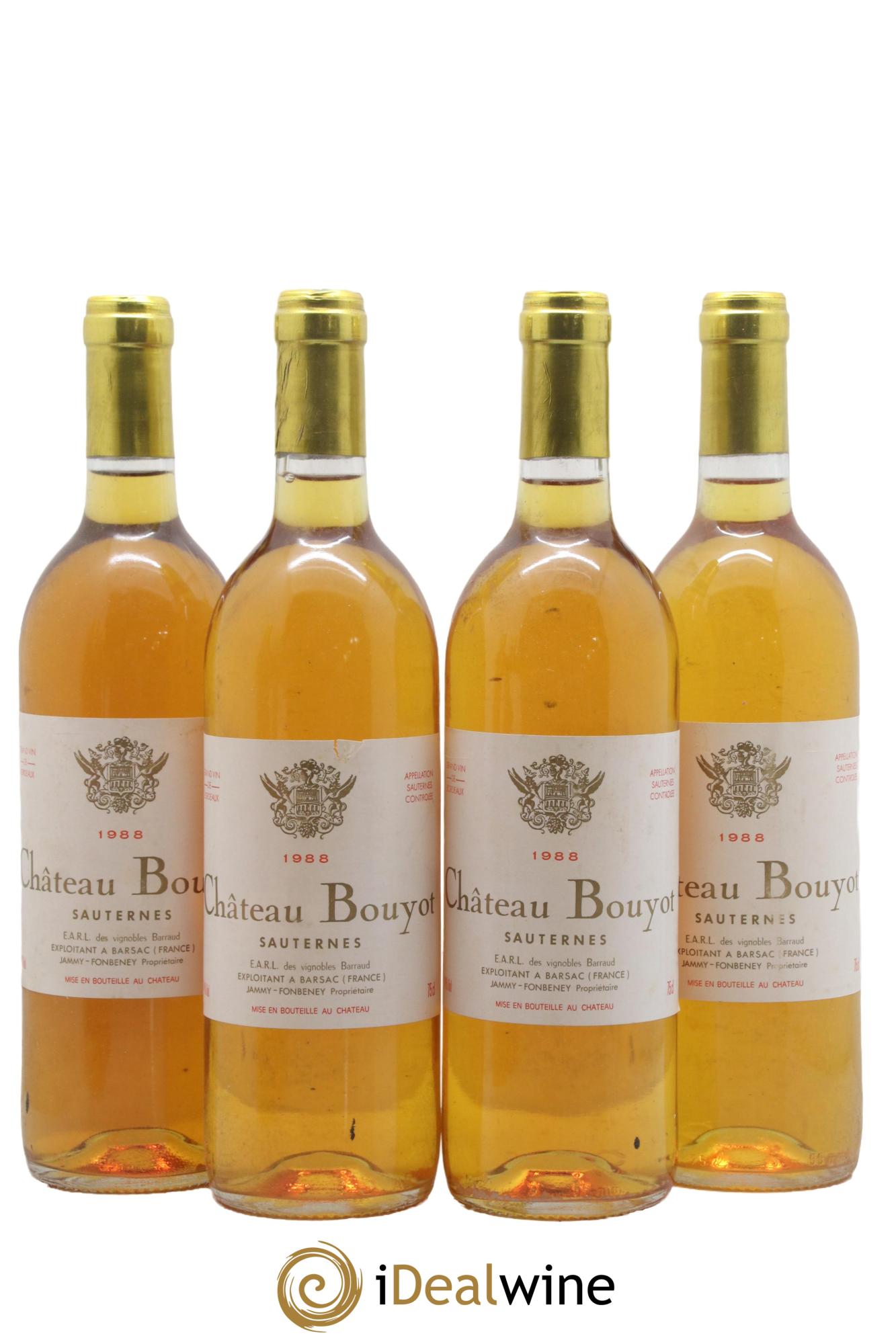 Sauternes Château Bouyot 1988 - Posten von 4 Flaschen - 0