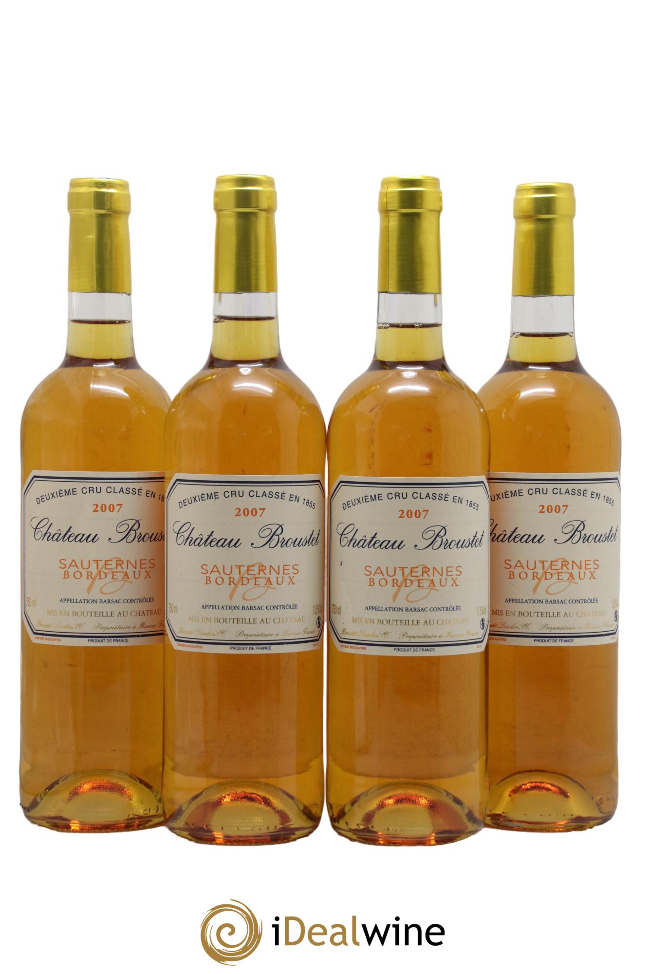 Château Broustet 2ème Grand Cru Classé 2007 - Lot de 4 bouteilles - 0