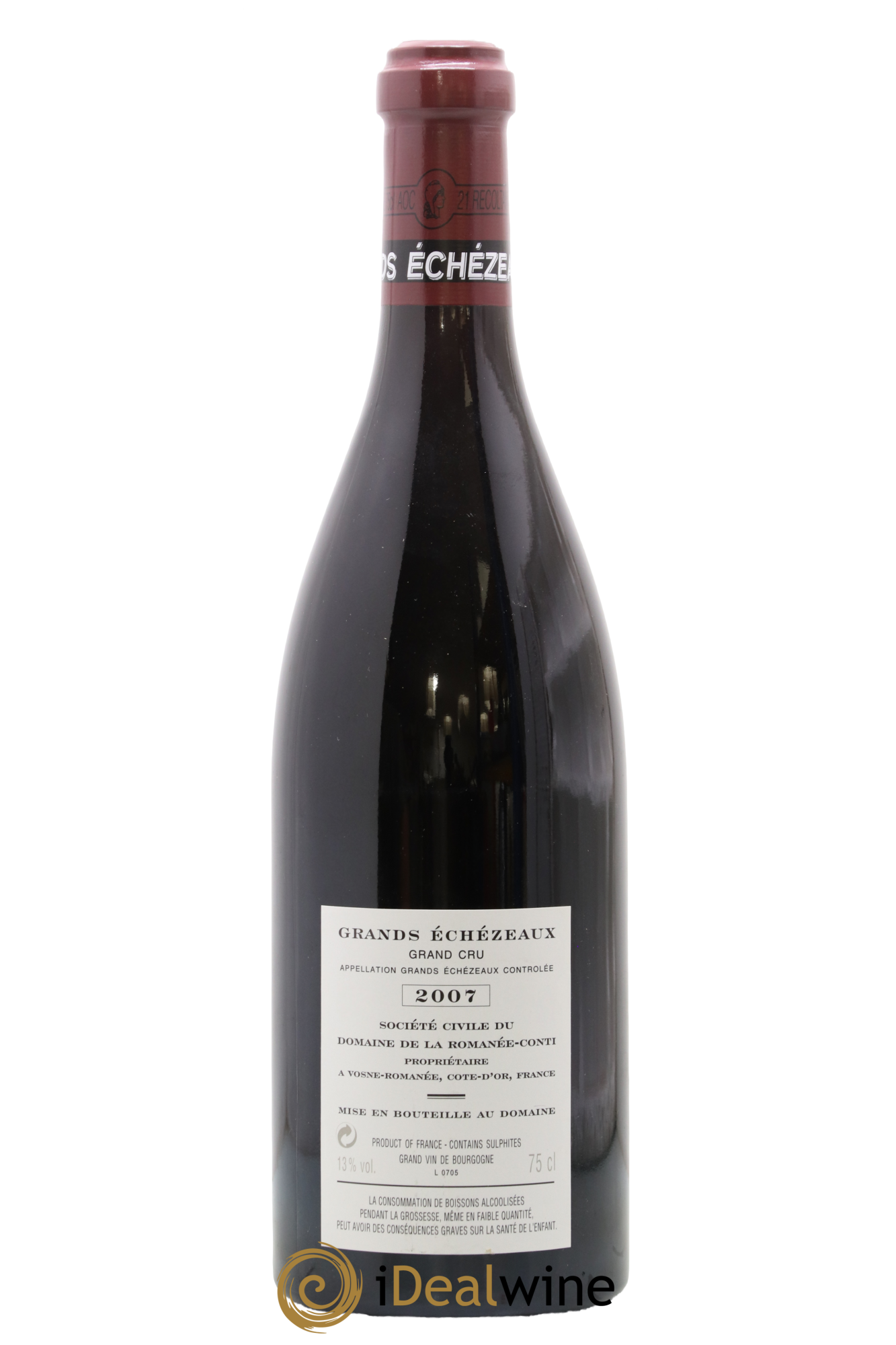 Grands-Echezeaux Grand Cru Domaine de la Romanée-Conti  2007 - Lot de 1 bouteille - 1