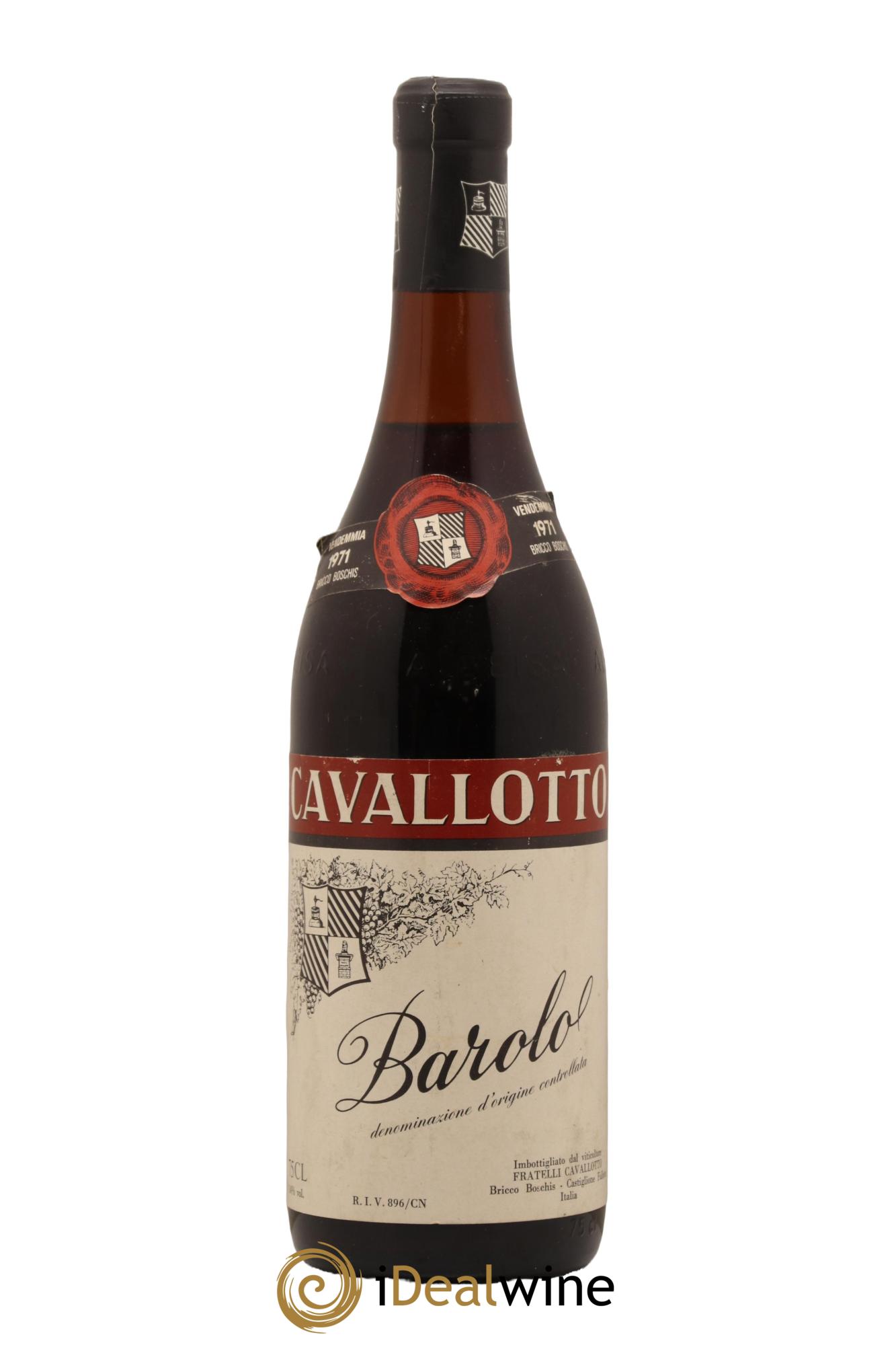 Barolo Bricco Boschis Cavallotto 1971 - Lot de 1 bouteille - 0