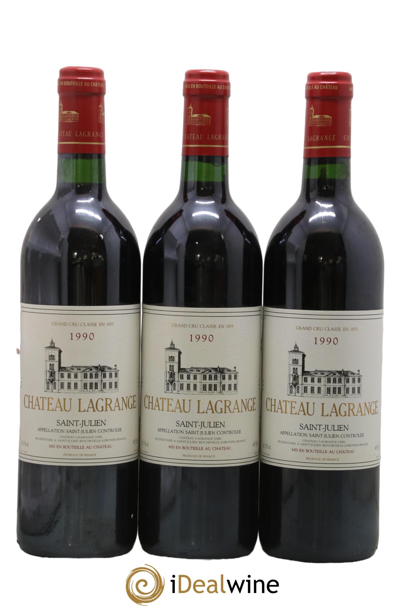 Château Lagrange 3ème Grand Cru Classé 1990 - Lot de 3 bouteilles - 0