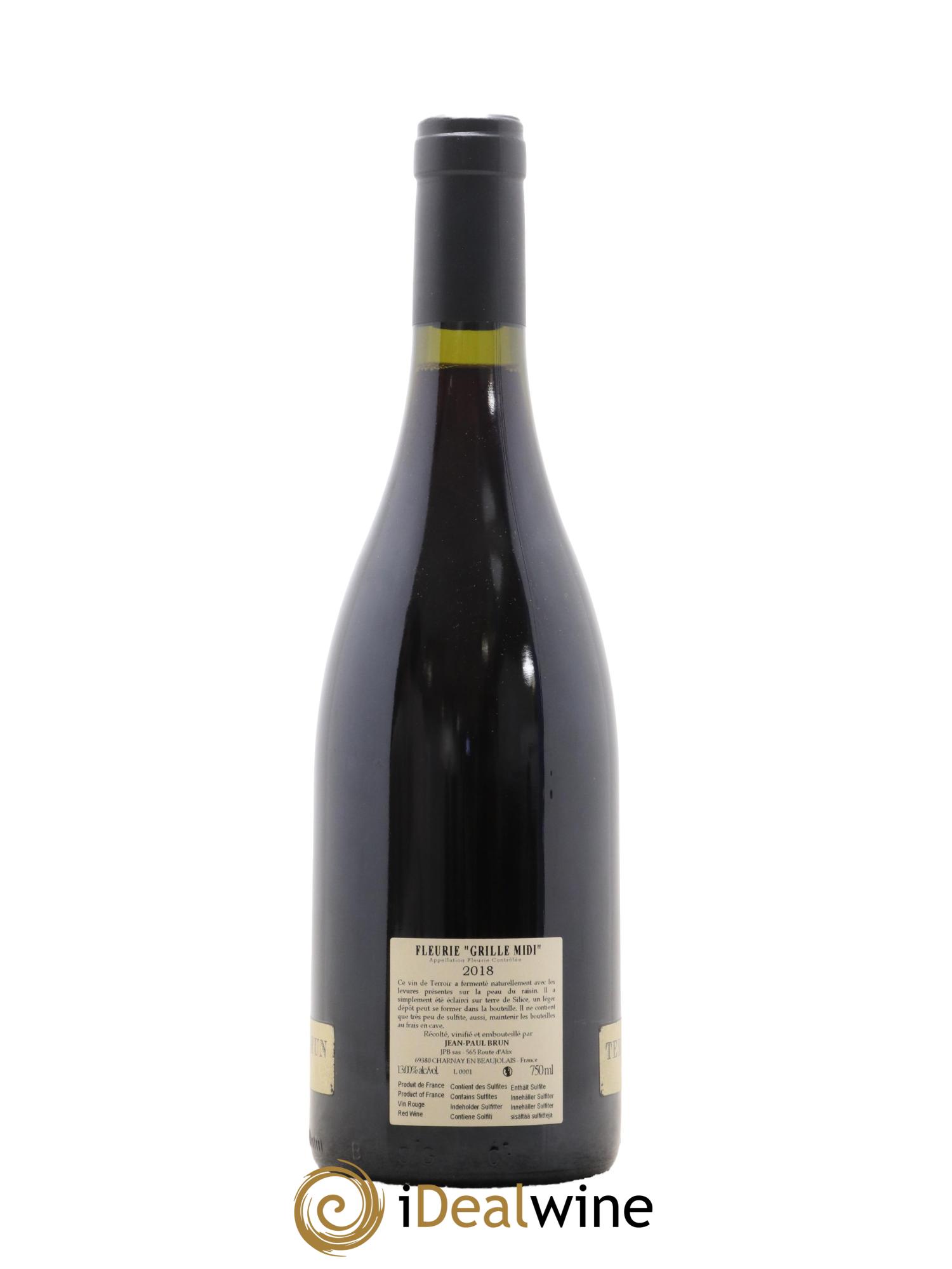 Fleurie Grille-Midi Terres dorées - J-P. Brun (Domaine des) 2018 - Lot de 1 bouteille - 1