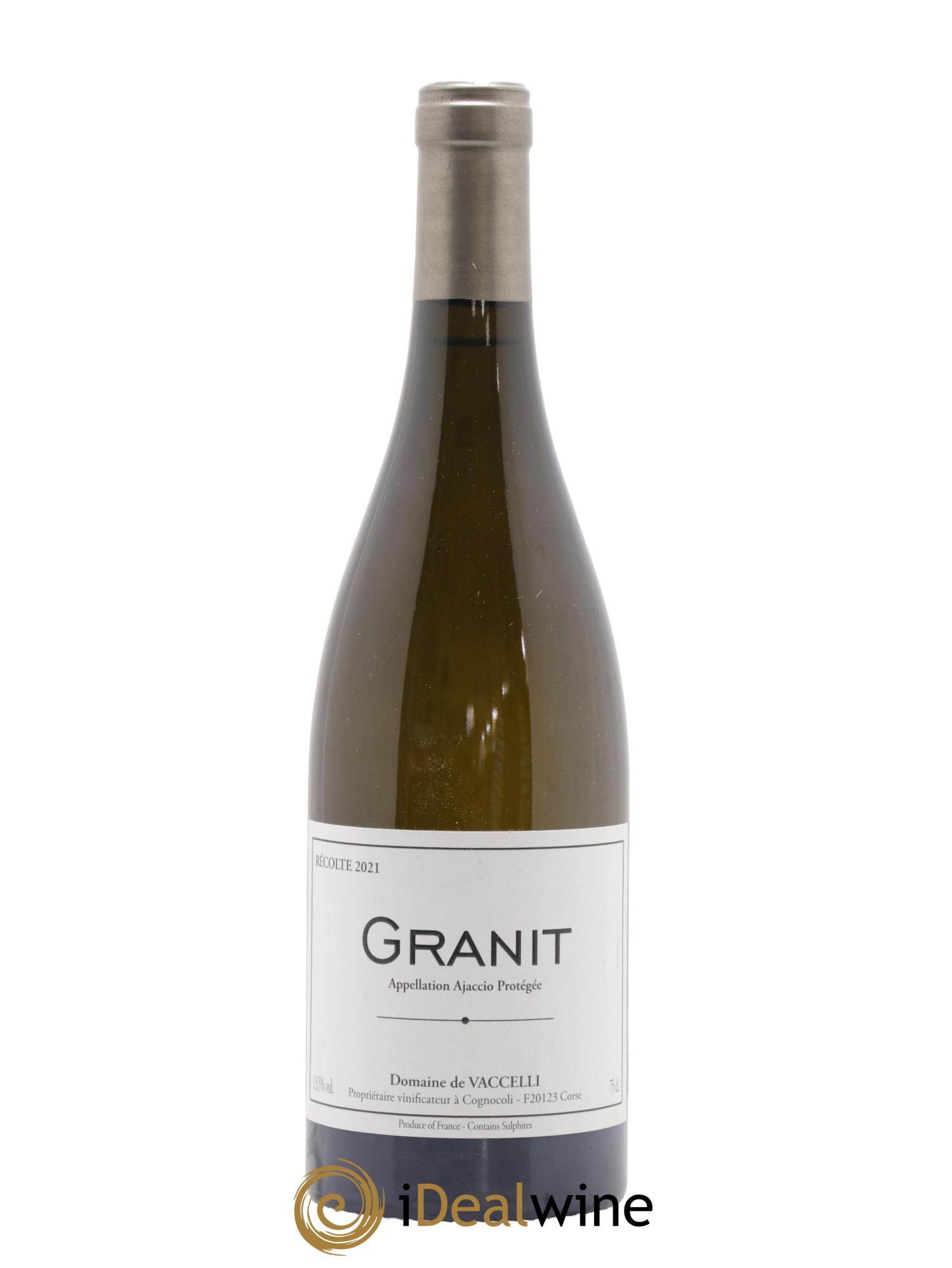 Ajaccio Granit Vaccelli 2021 - Lot de 1 bouteille - 0
