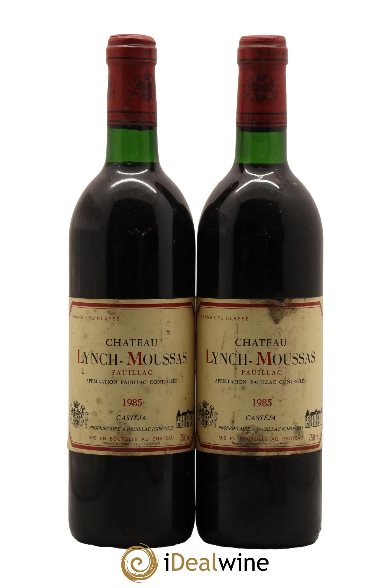 Château Lynch Moussas 5ème Grand Cru Classé 1985 - Lot de 2 bouteilles - 0