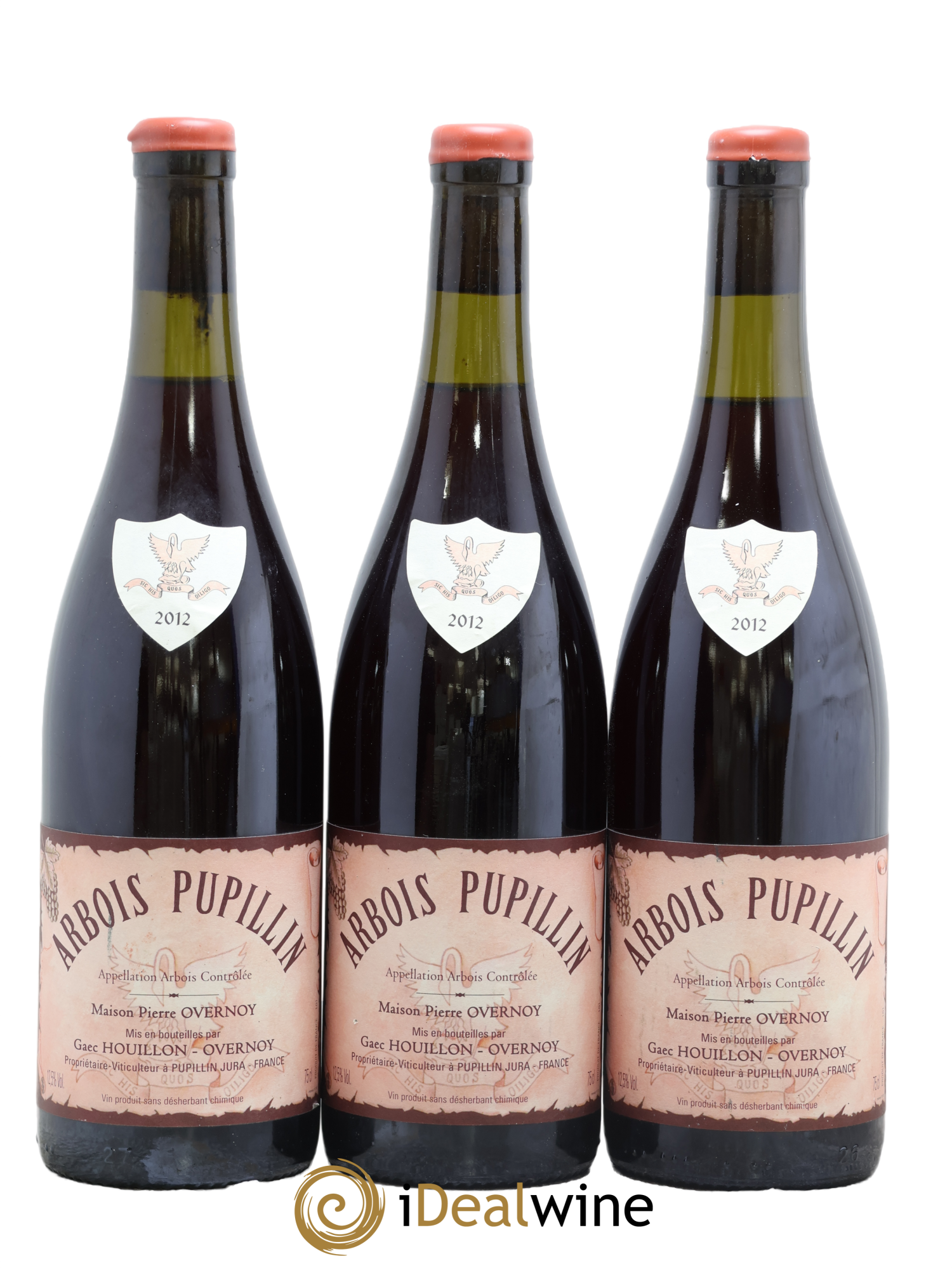 Arbois-Pupillin Poulsard (cire rouge) Overnoy-Houillon (Domaine) 2012 - Lotto di 3 bottiglie - 0