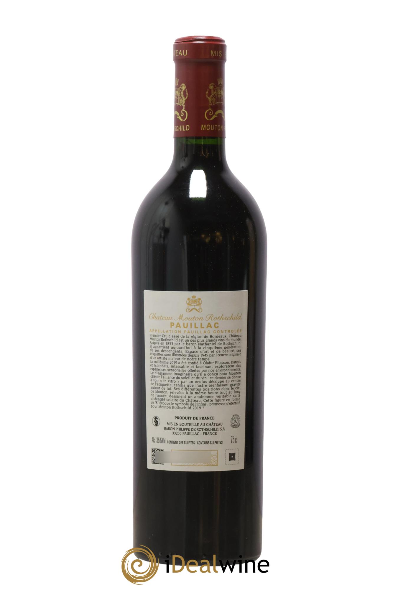 Château Mouton Rothschild 1er Grand Cru Classé 2019 - Lot de 1 bouteille - 1