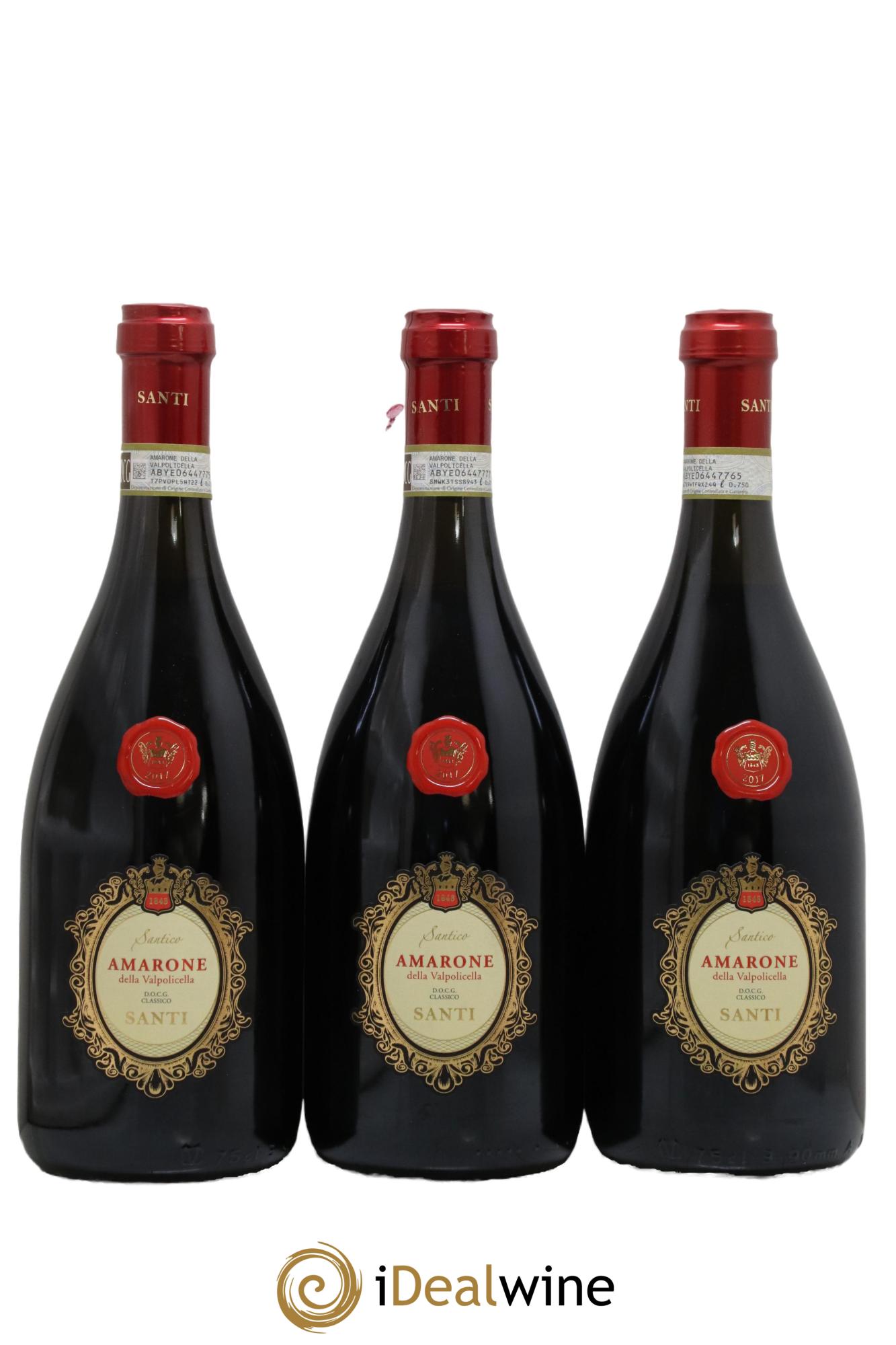Amarone della Valpolicella DOC Santico Santi 2017 - Lot of 3 bottles - 0
