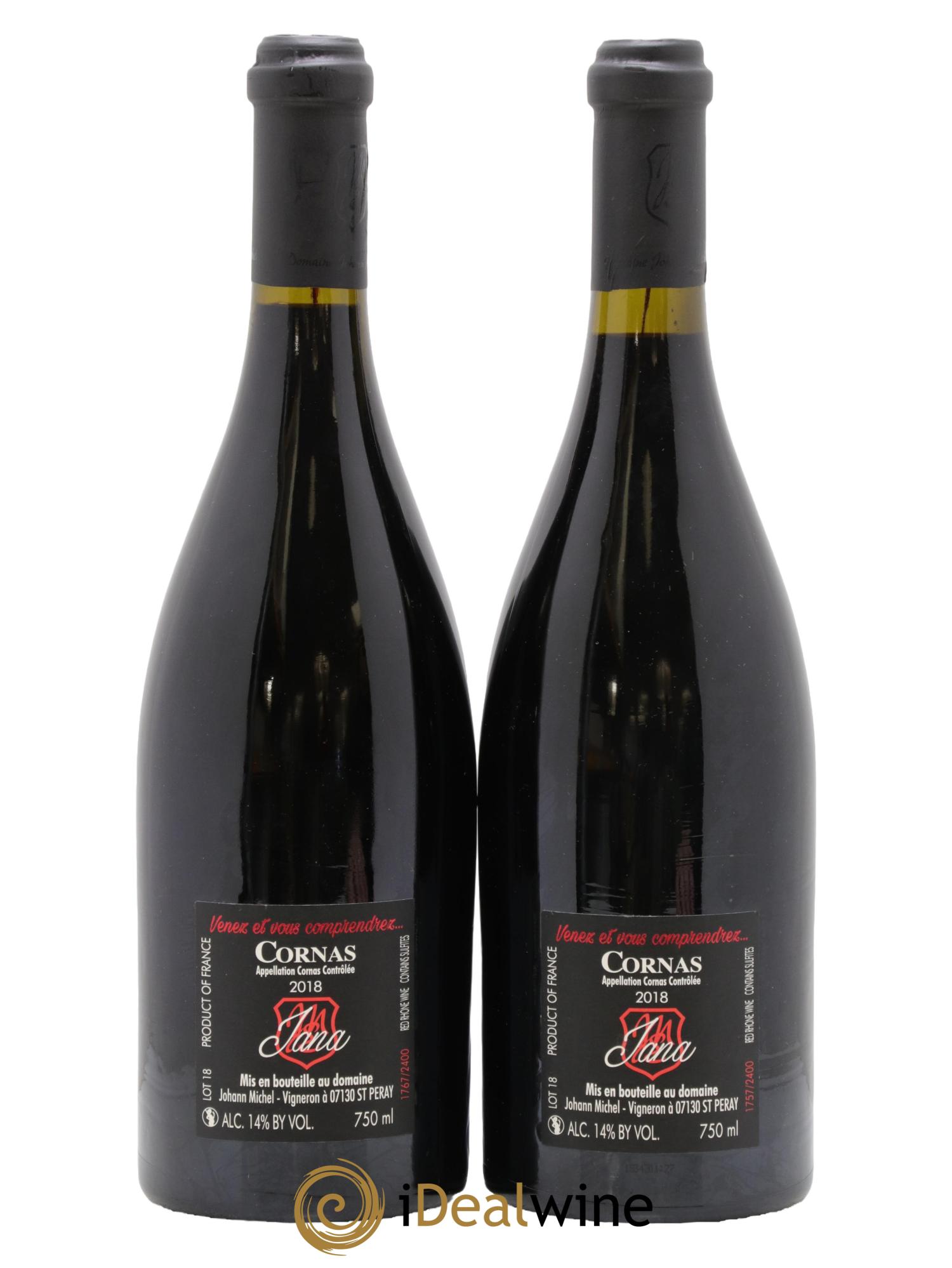 Cornas Jana Johann Michel 2018 - Lot of 2 bottles - 1